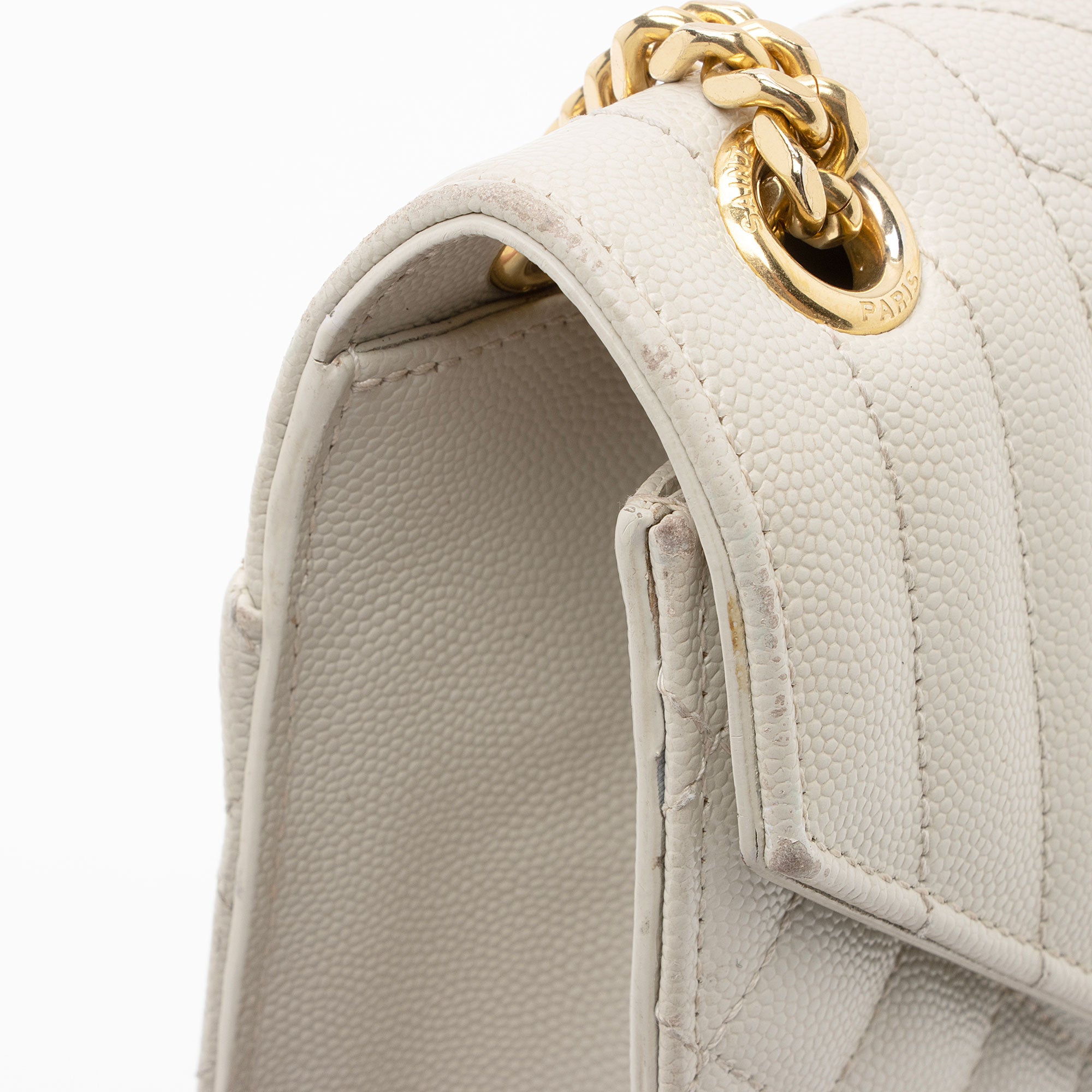 Saint Laurent Mixed Matelasse Grain de Poudre Monogram Medium Shoulder Bag (SHF-zIEuMS)