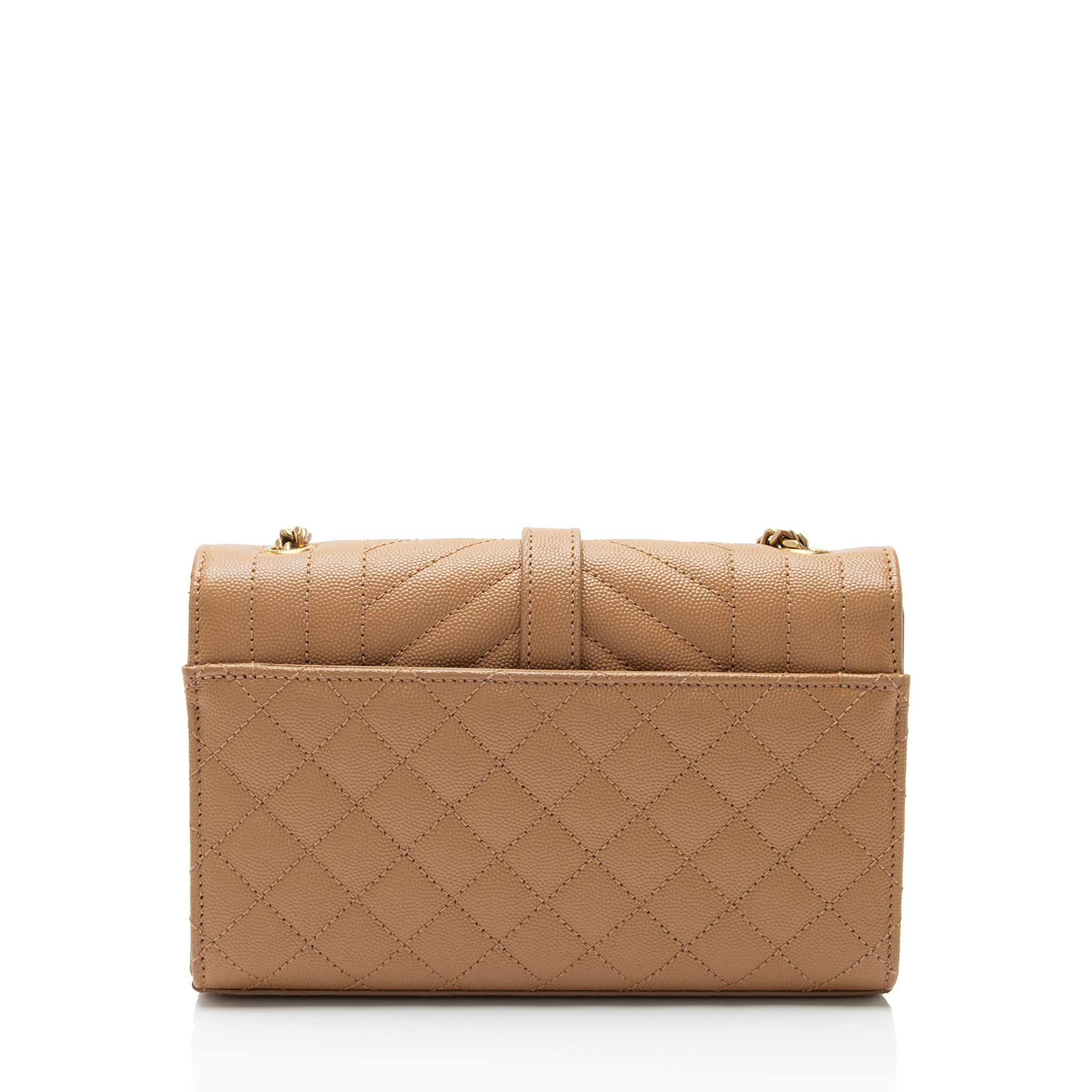 Saint Laurent Mixed Matelasse Grain de Poudre Monogram Small Shoulder Bag
