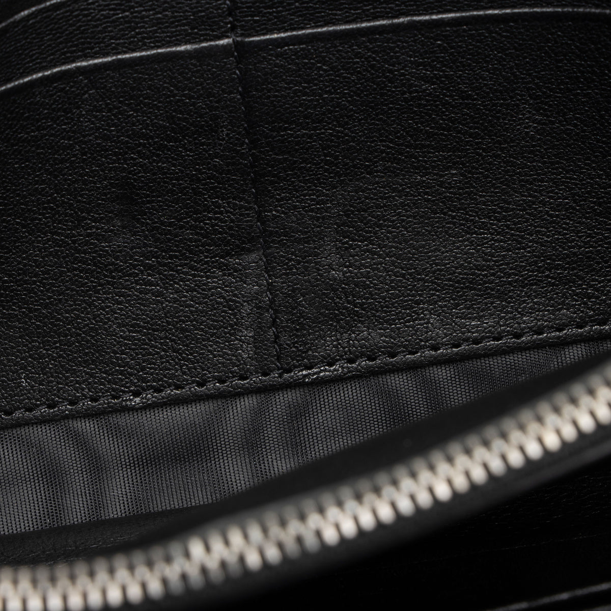 Saint Laurent Mixed Matelasse Leather Monogram Chain Wallet