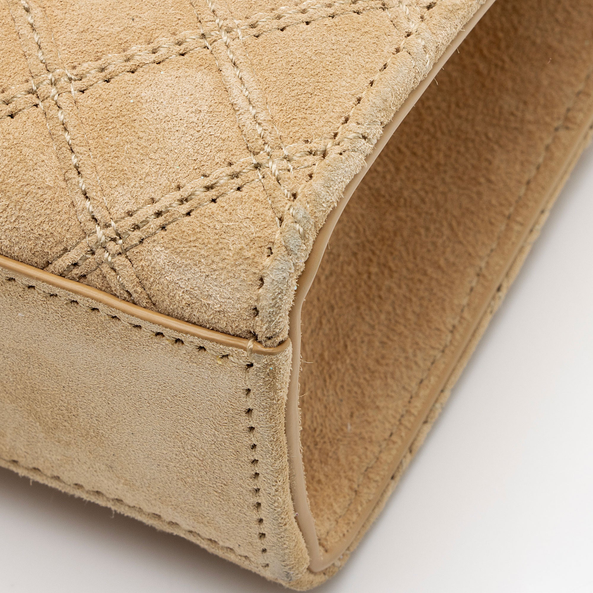 Saint Laurent Mixed Matelasse Suede Monogram Medium Shoulder Bag (SHF-cKetUS)