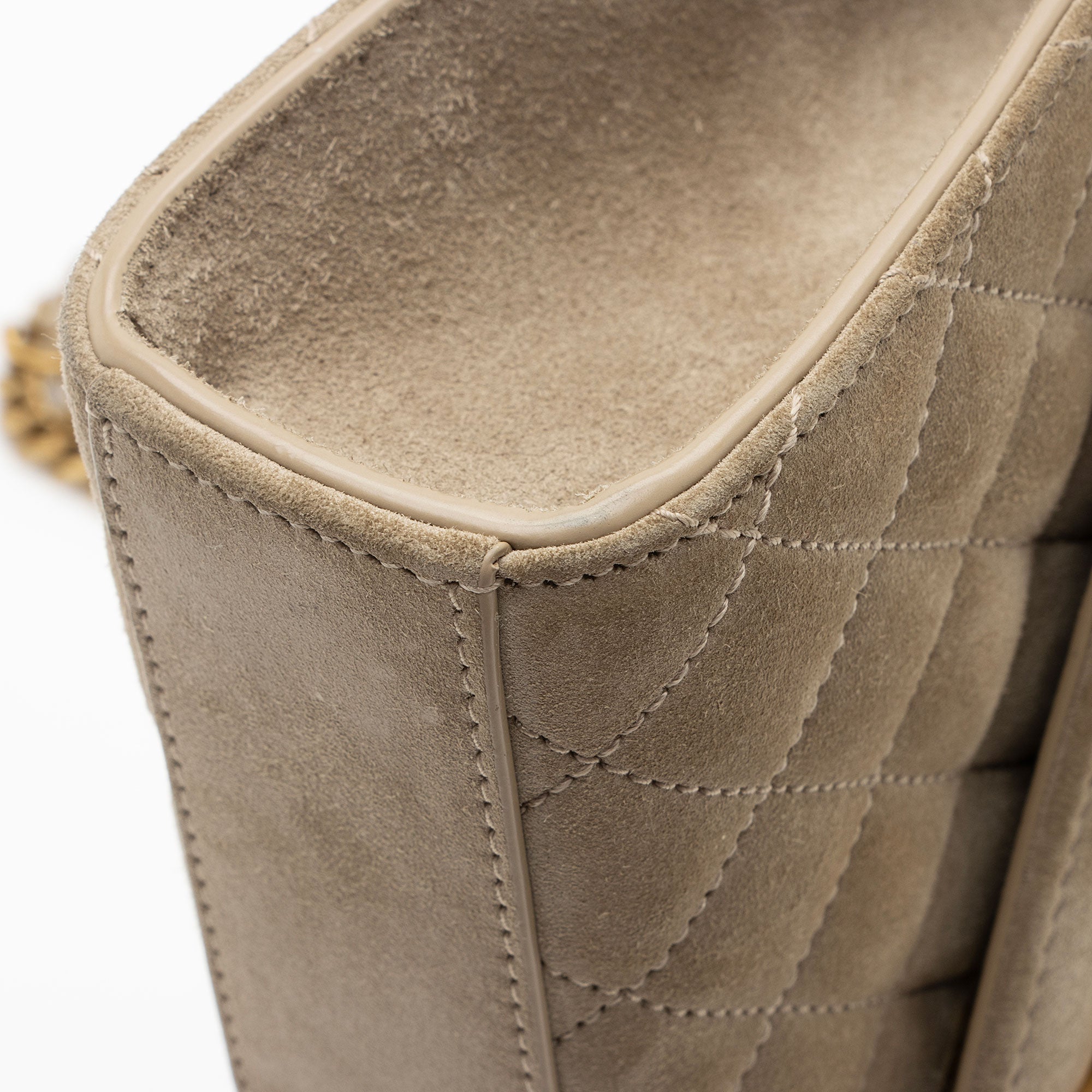 Saint Laurent Mixed Matelasse Suede Monogram Small Shoulder Bag