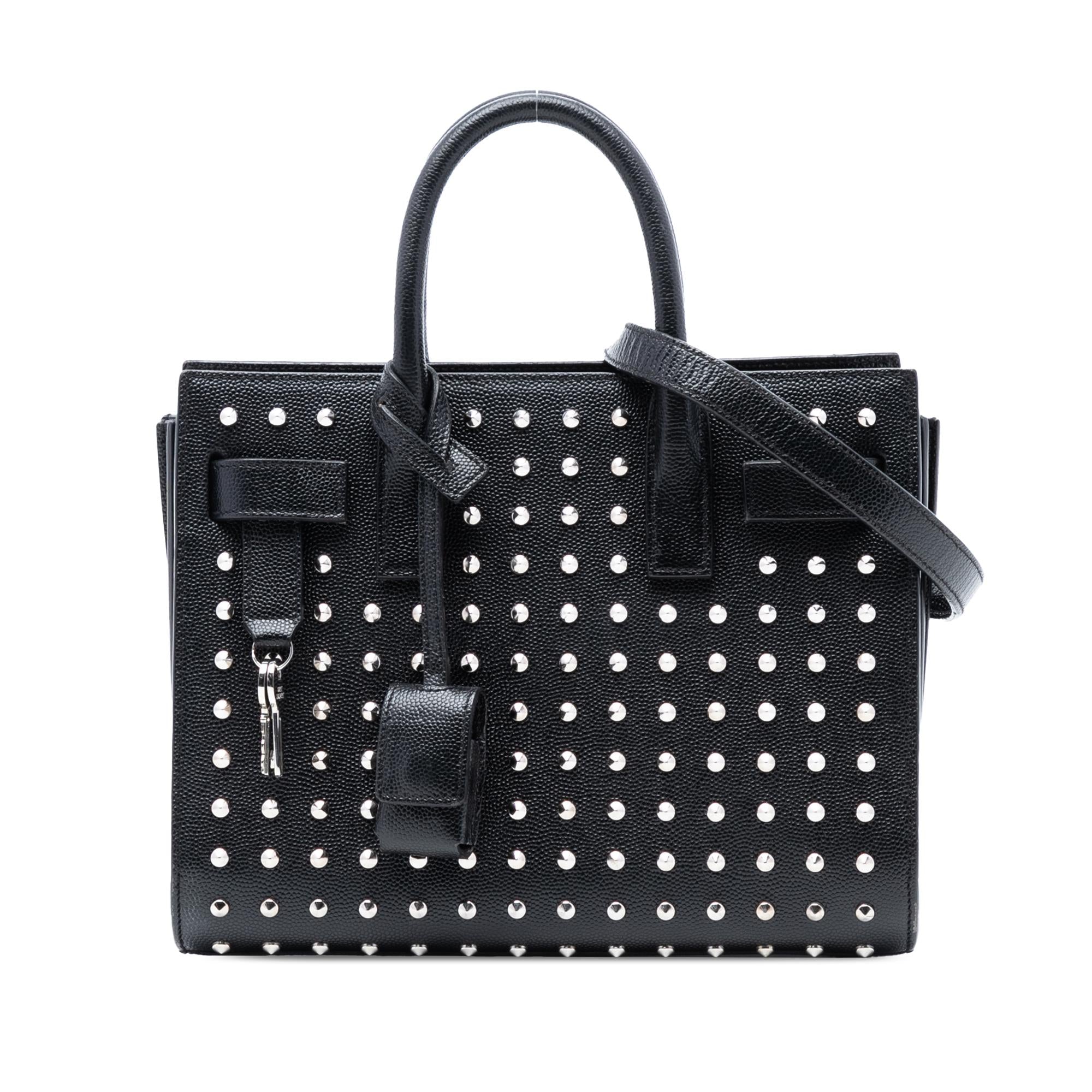 Saint Laurent Nano Grain de Poudre Studded Sac de Jour Satchel