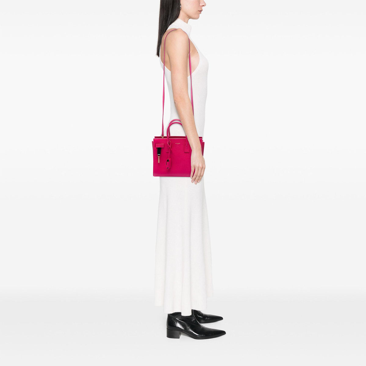 Saint Laurent Nano Grained Calfskin Sac De Jour Satchel