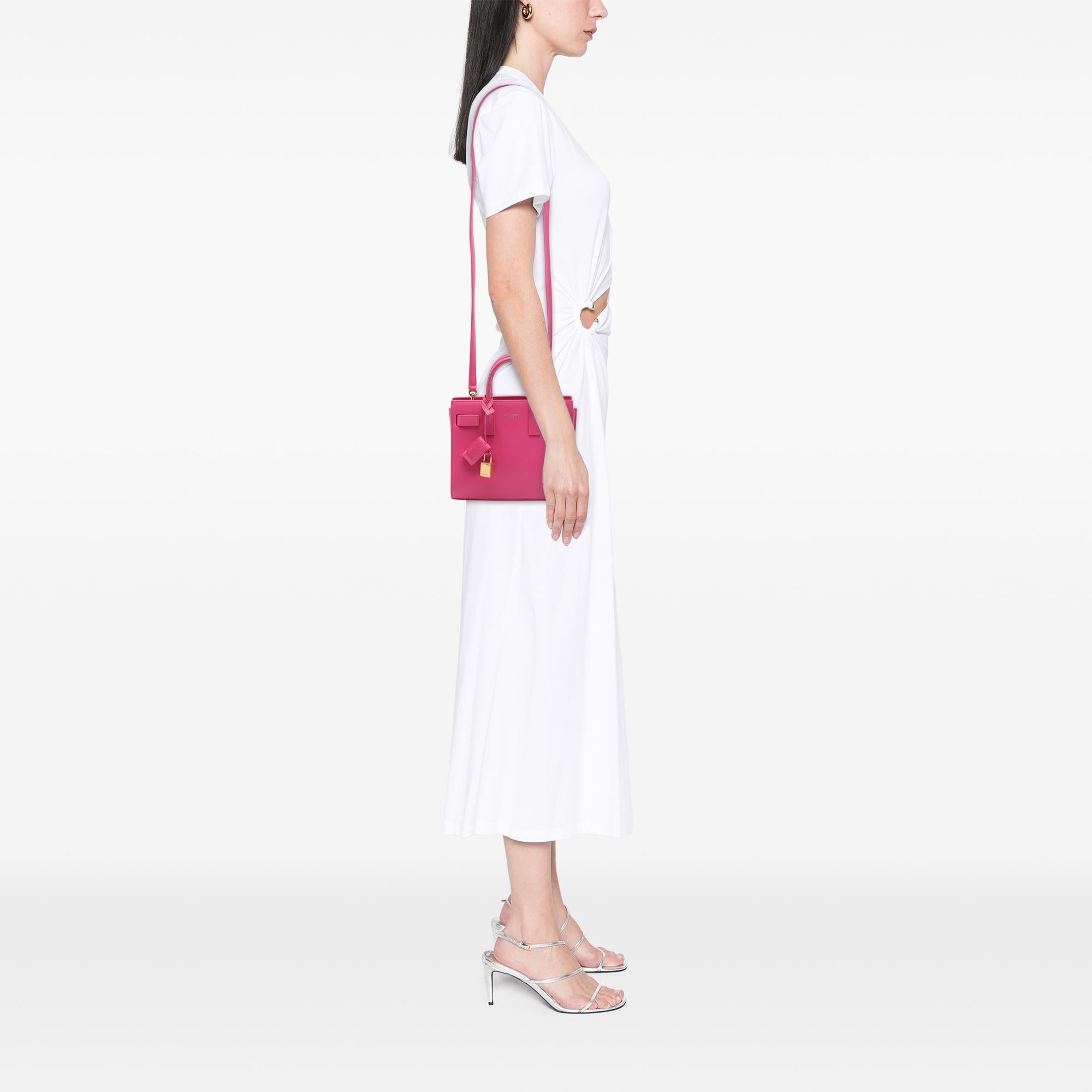 Saint Laurent Nano Leather Sac De Jour Satchel