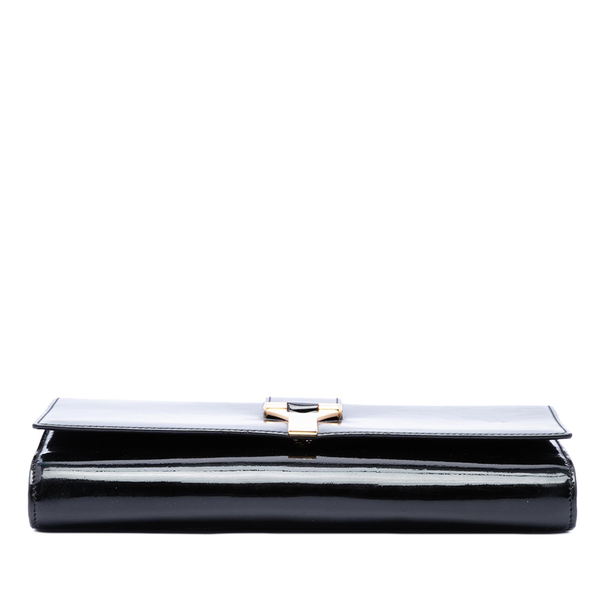Saint Laurent Patent Chyc Ligne Clutch