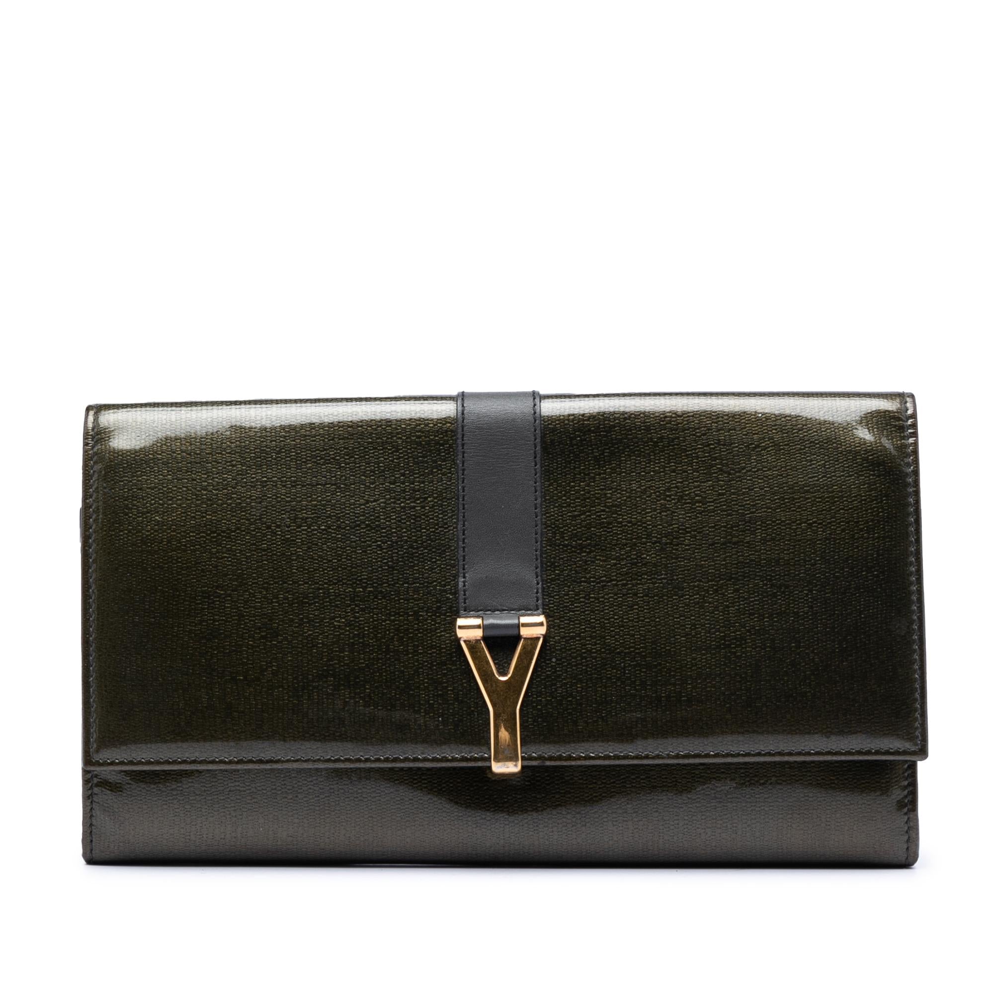 Saint Laurent Patent Chyc Ligne Travel Wallet
