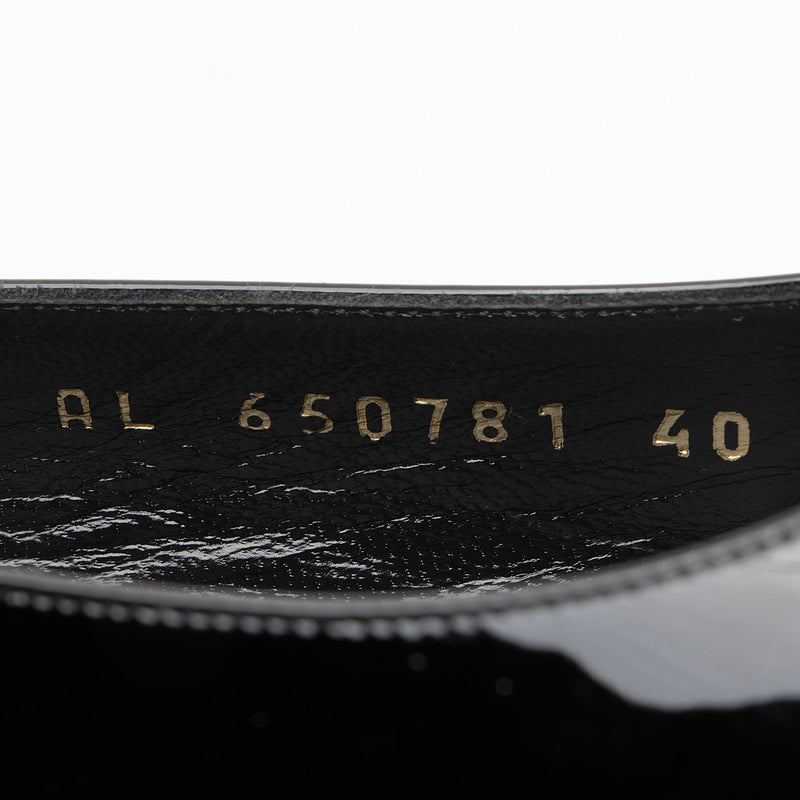 Saint Laurent Patent Leather Carole Slingback Pumps - Size 10 / 40 (SHF-nC31aU)