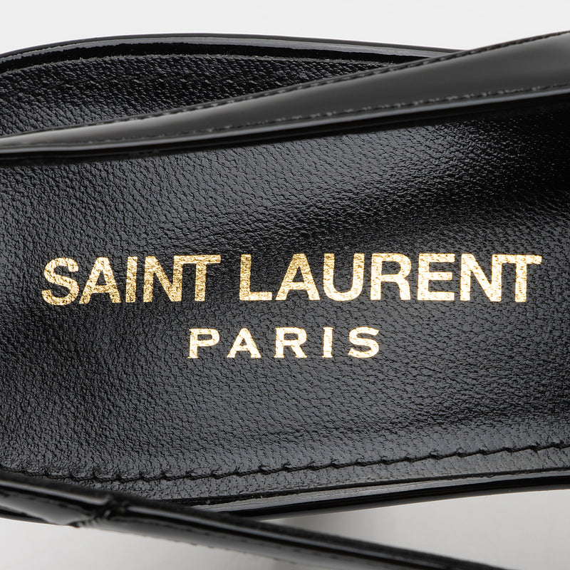 Saint Laurent Patent Leather Carole Slingback Pumps - Size 10 / 40 (SHF-nC31aU)