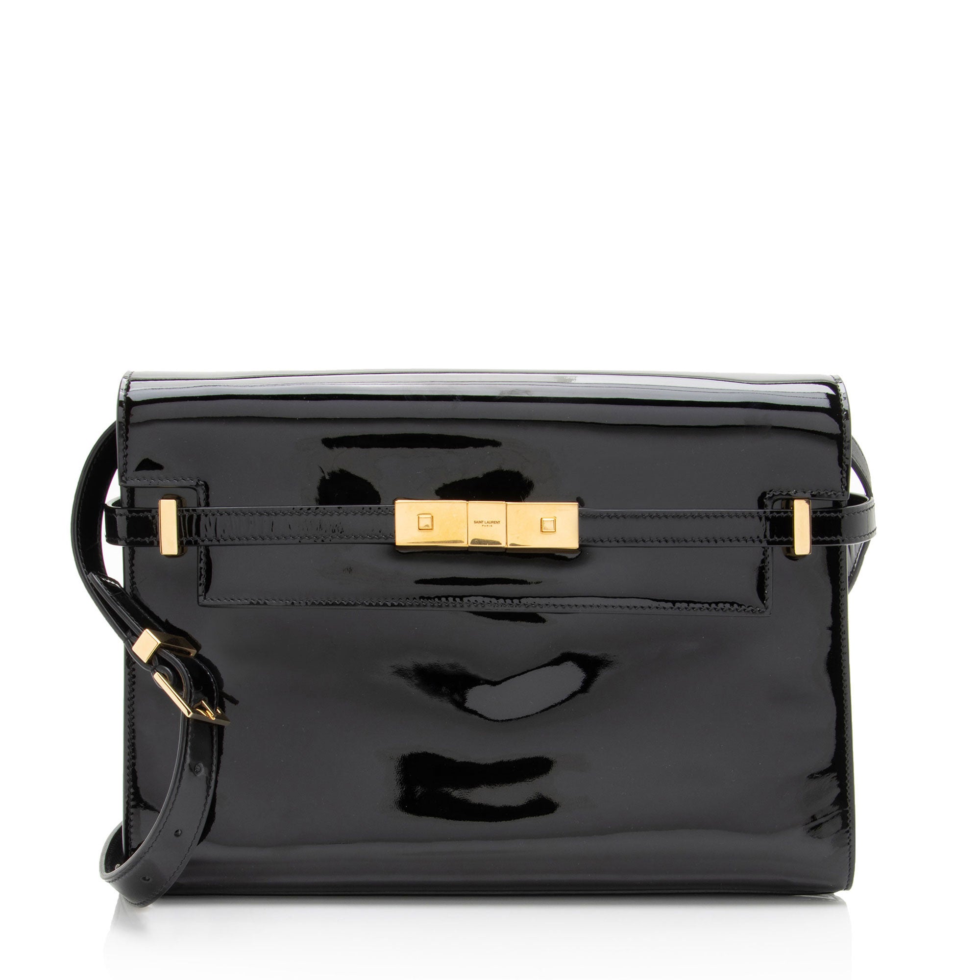 Saint Laurent Patent Leather Manhattan Medium Shoulder Bag