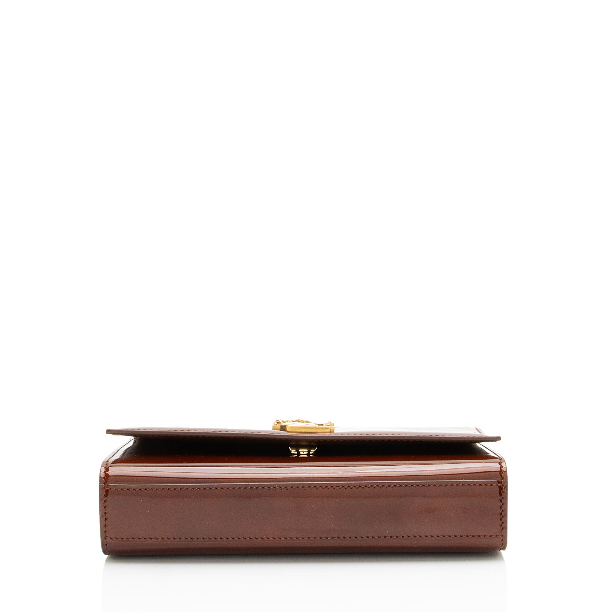Saint Laurent Patent Leather Monogram Kate Small Shoulder Bag