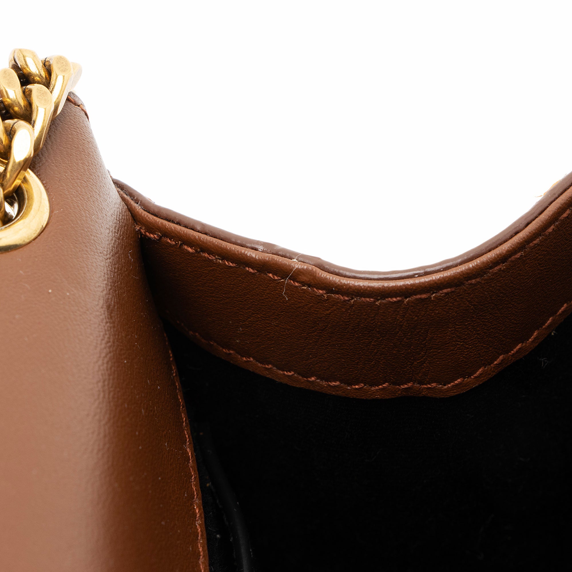 Saint Laurent Patent Leather Monogram Kate Small Shoulder Bag