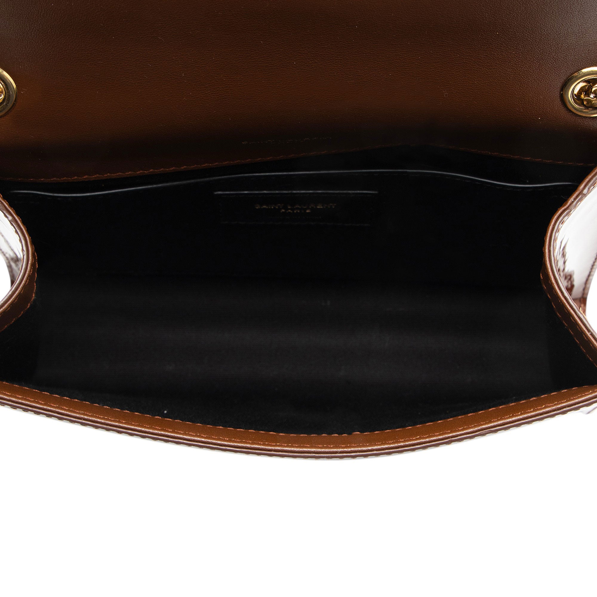 Saint Laurent Patent Leather Monogram Kate Small Shoulder Bag