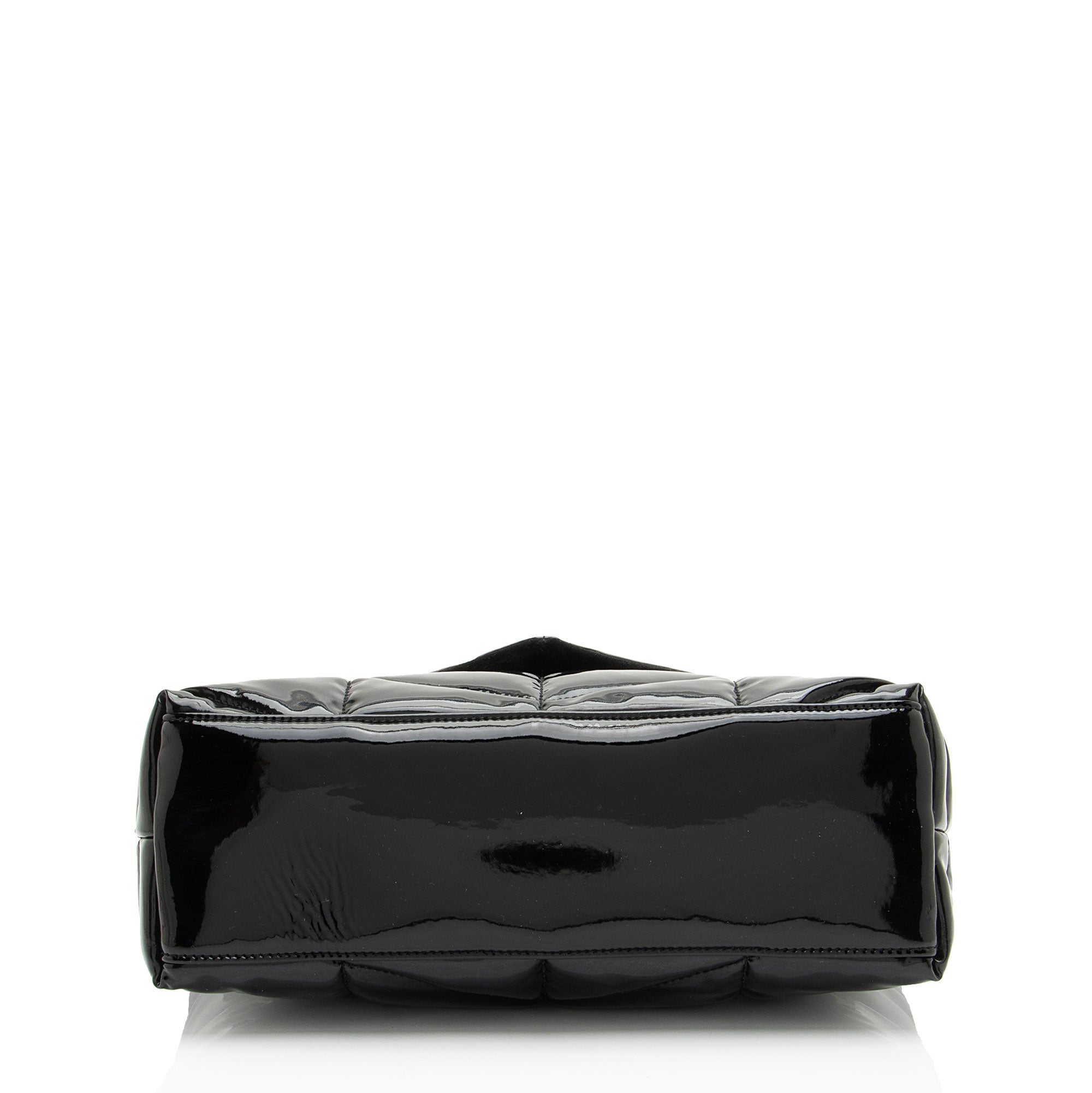 Saint Laurent Patent Leather Monogram Puffer LouLou Small Shoulder Bag