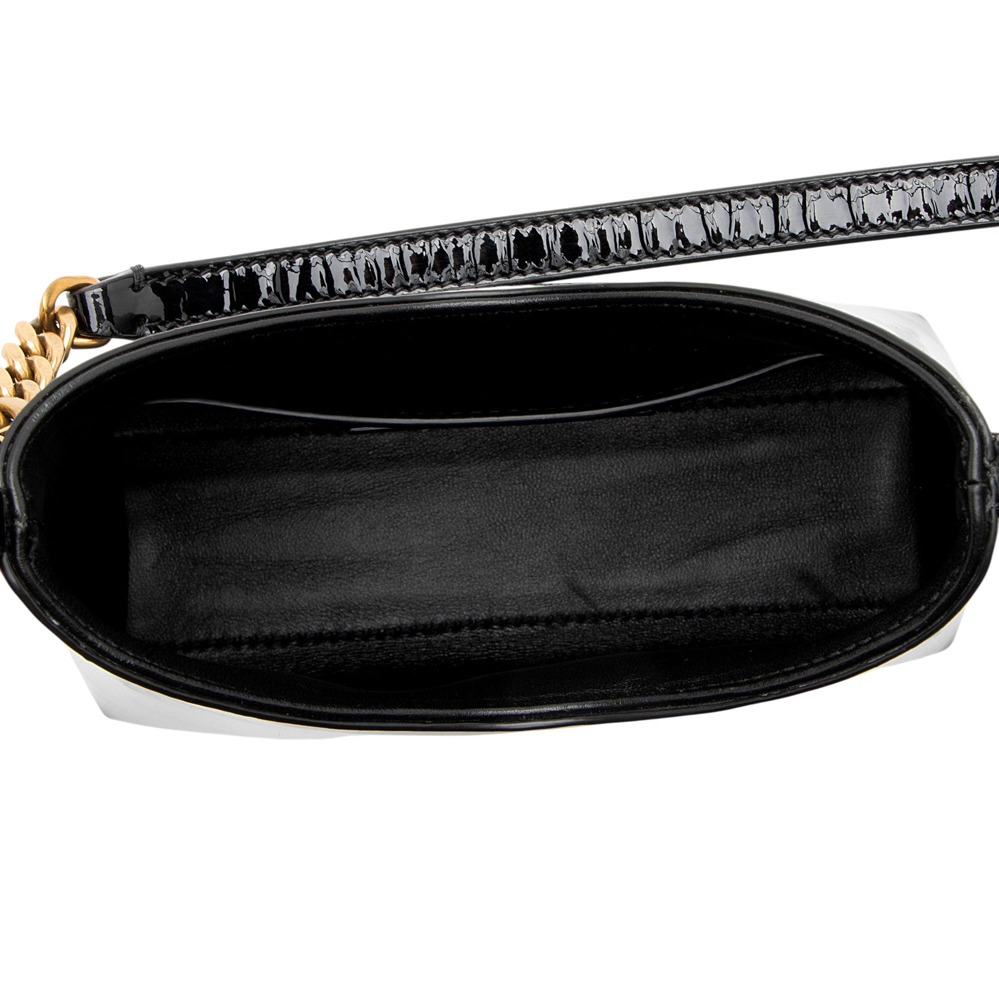 Saint Laurent Patent Leather Rendez-Vous Mini Hobo