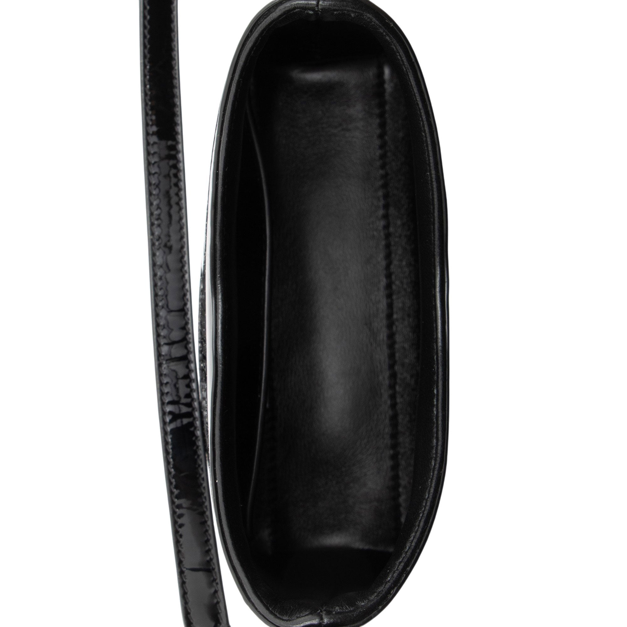 Saint Laurent Patent Leather Rendez-Vous Mini Hobo