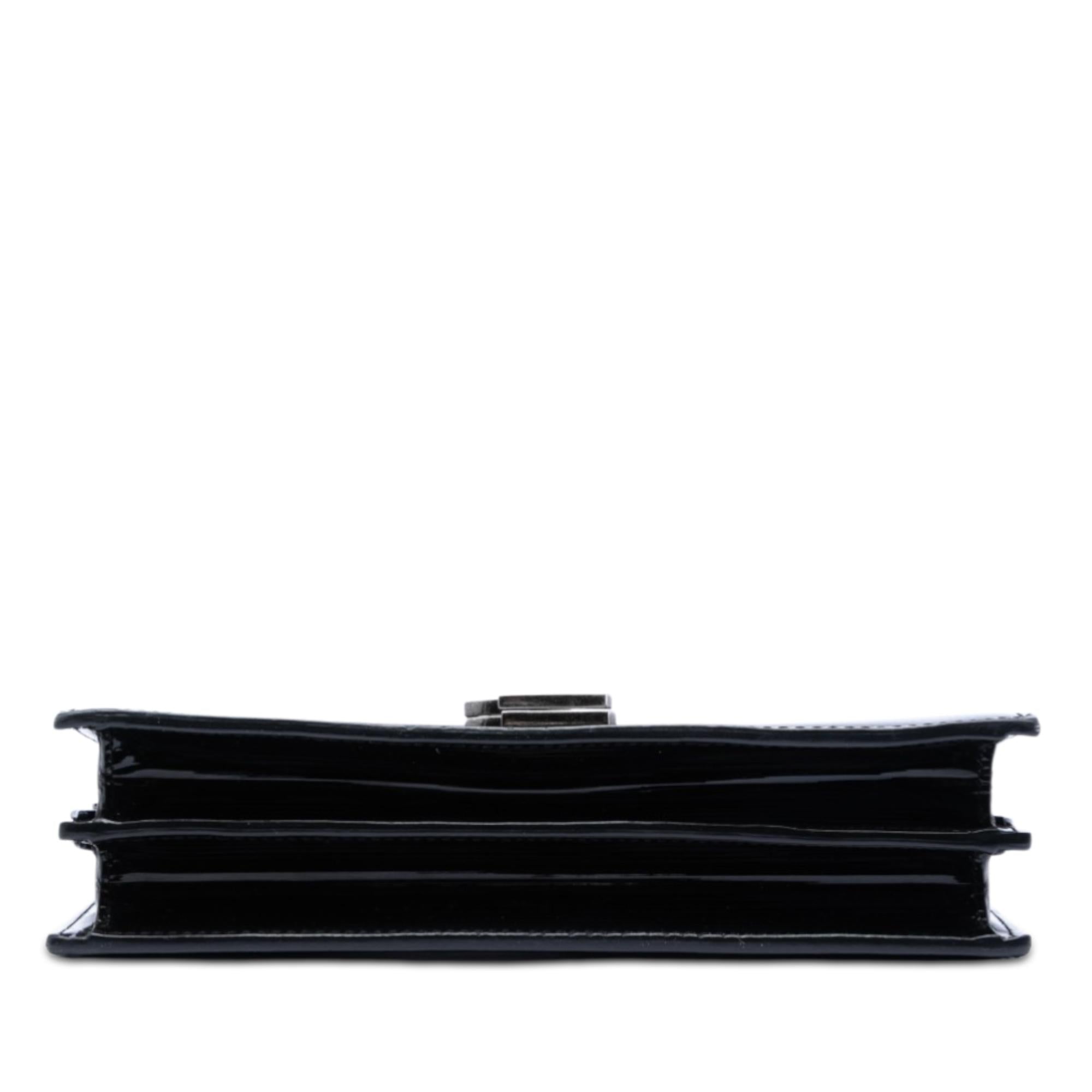 Saint Laurent Patent Monogram Cassandra Clasp Bag
