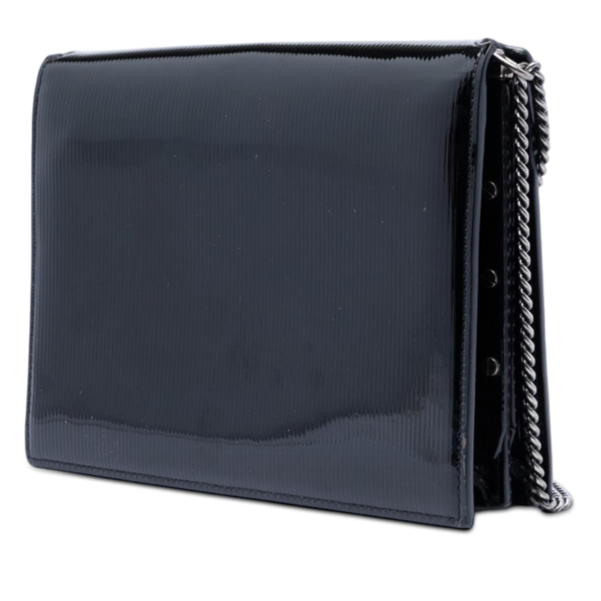 Saint Laurent Patent Monogram Cassandra Clasp Bag