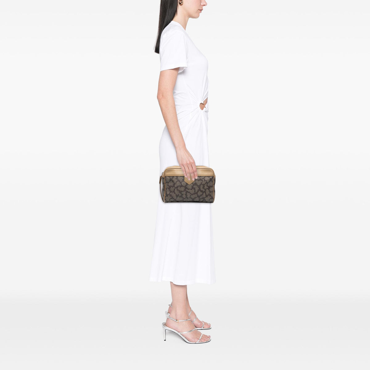 Saint Laurent Printed Coated Canvas Clutch