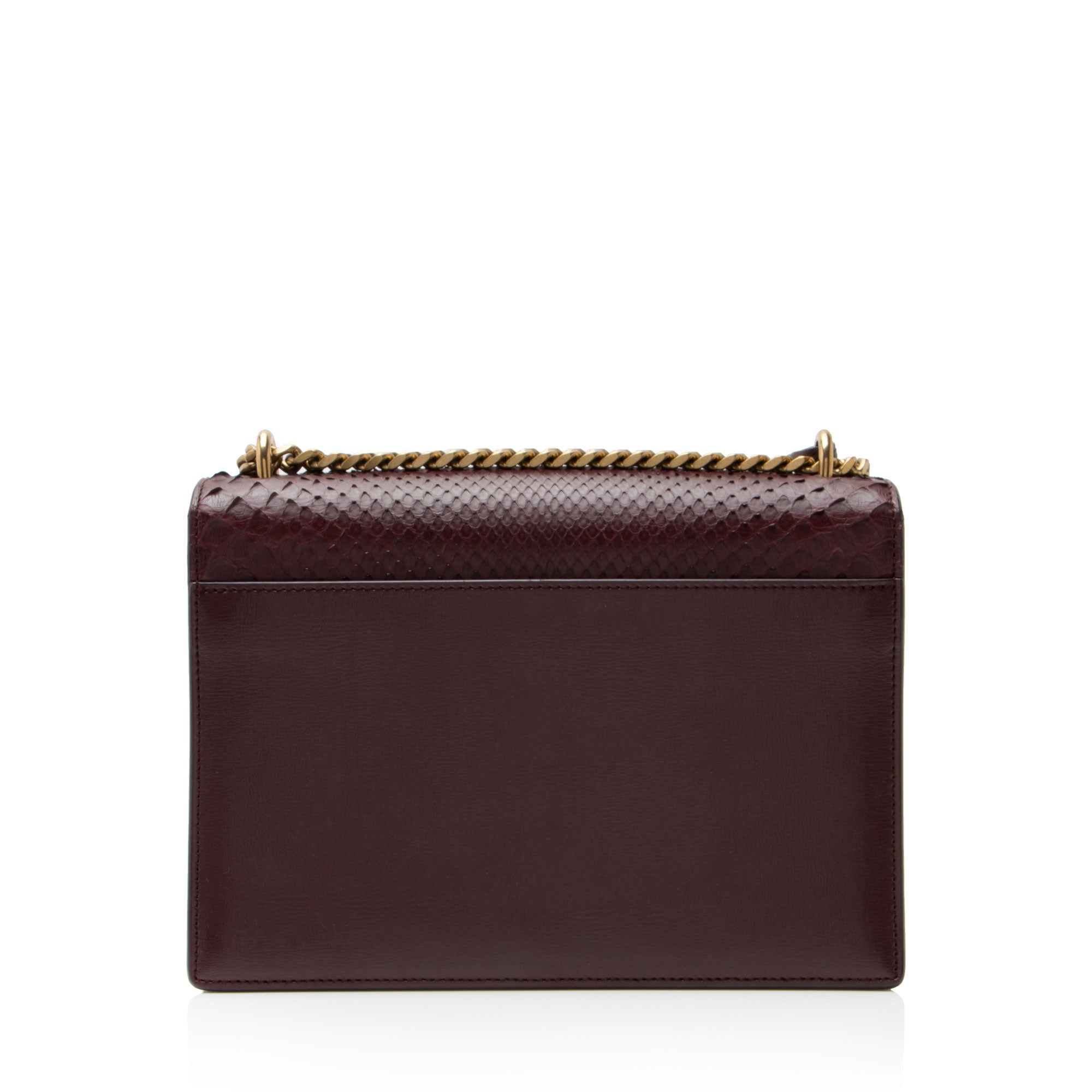 Saint Laurent Python Suede Monogram Sunset Medium Shoulder Bag
