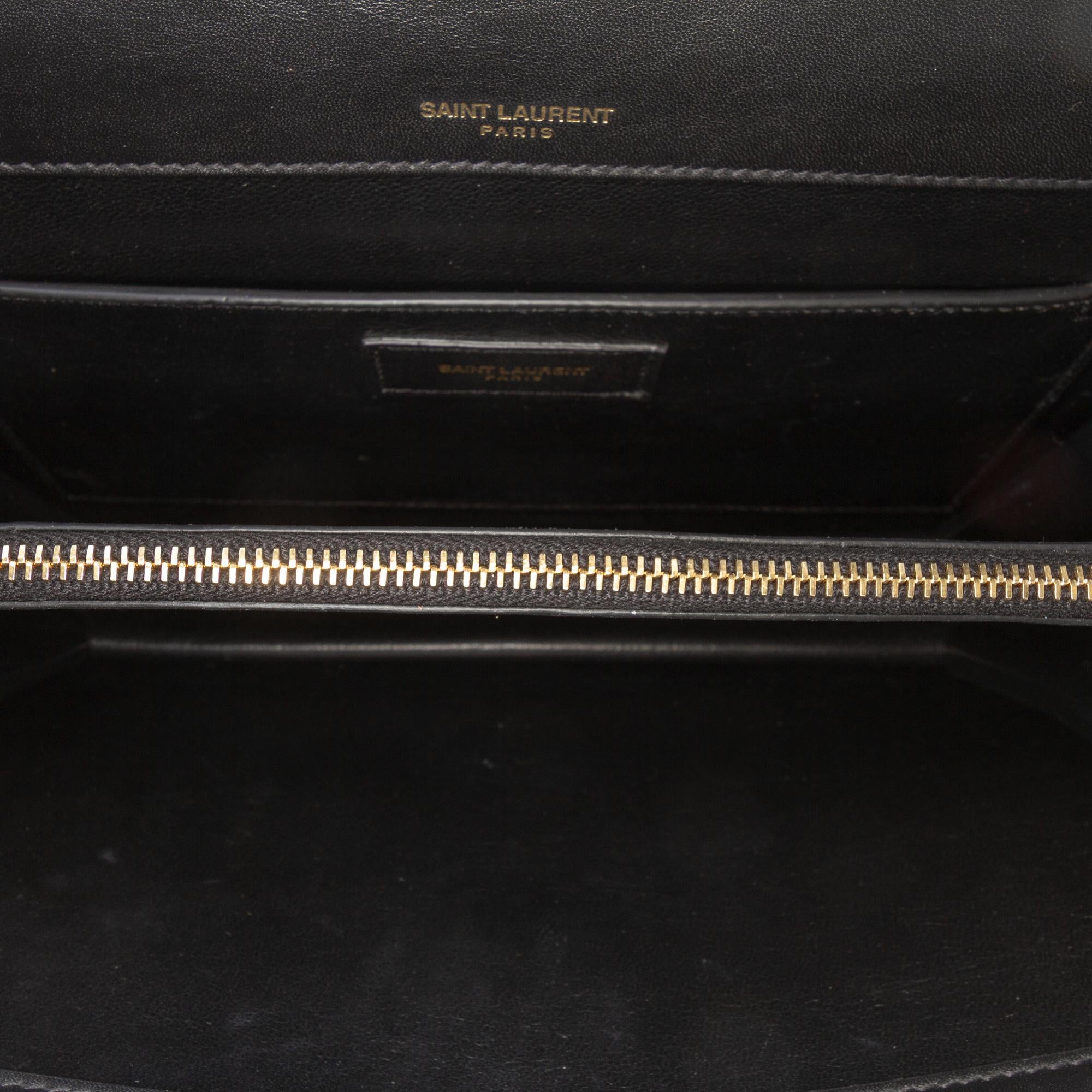 Saint Laurent Quilted Calfskin Victoire Chain Crossbody