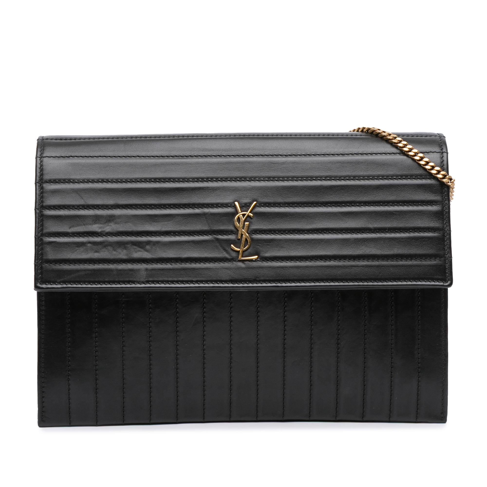 Saint Laurent Quilted Calfskin Victoire Chain Crossbody