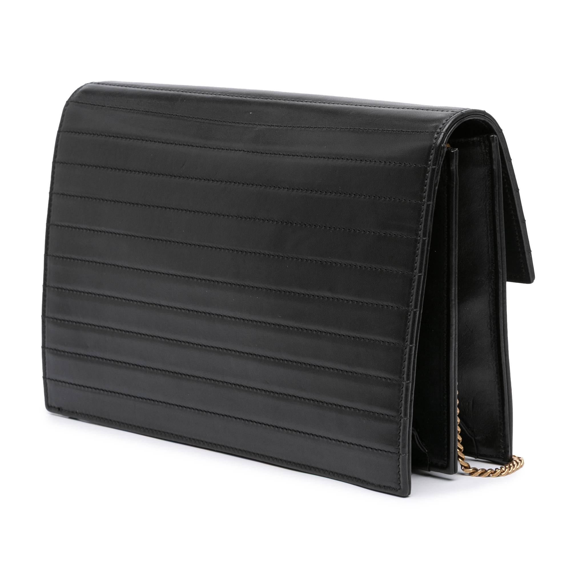 Saint Laurent Quilted Calfskin Victoire Chain Crossbody