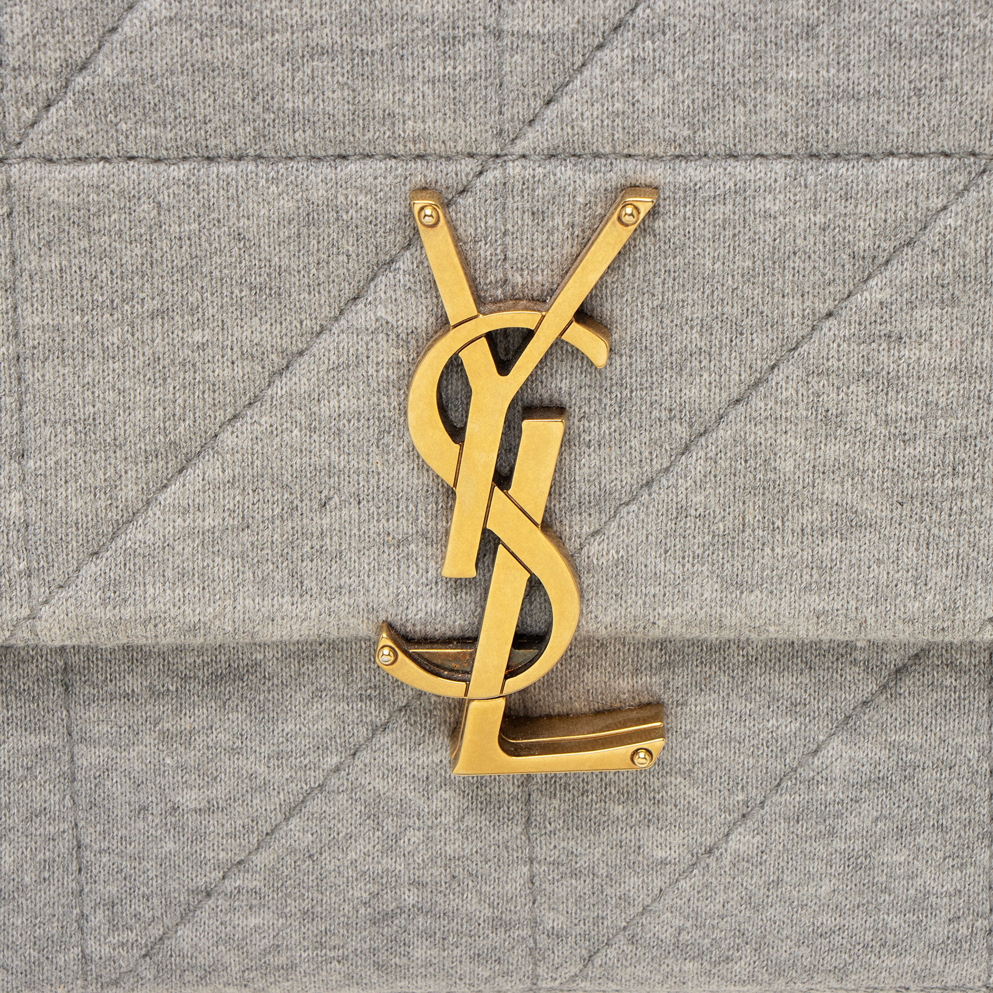 Saint Laurent Quilted Jersey Monogram Jamie Medium Shoulder Bag