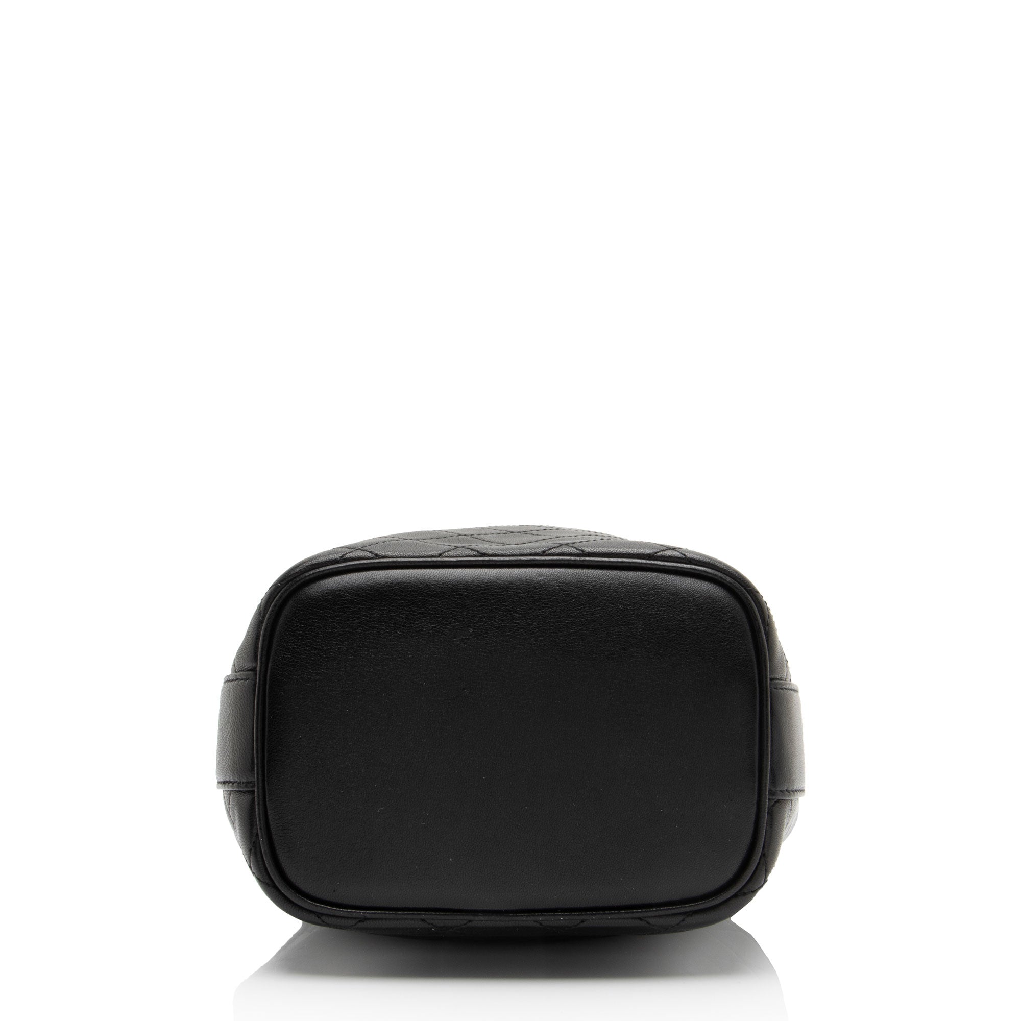 Saint Laurent Quilted Lambskin Cassandre Small Bucket Bag