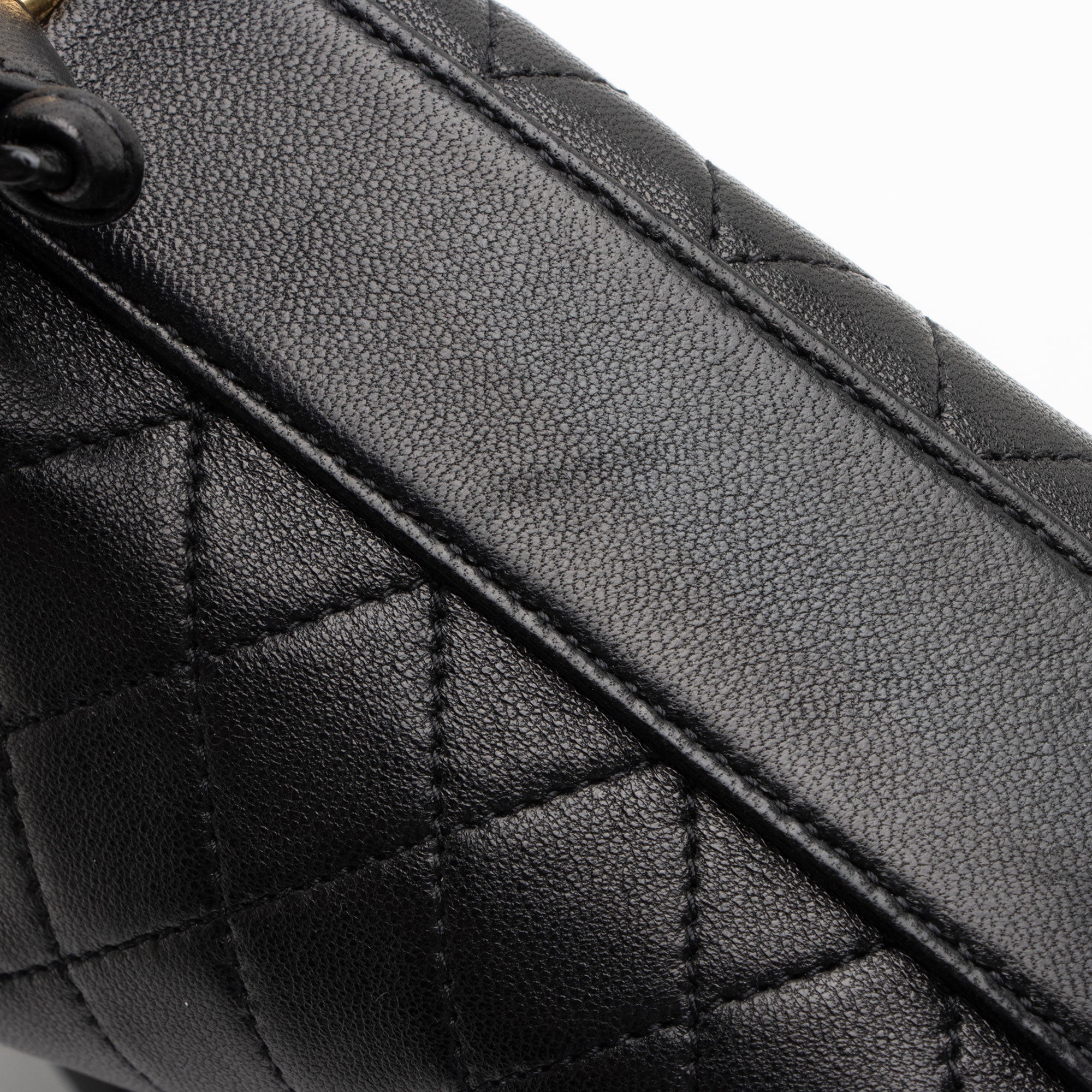 Saint Laurent Quilted Lambskin Cassandre Small Bucket Bag