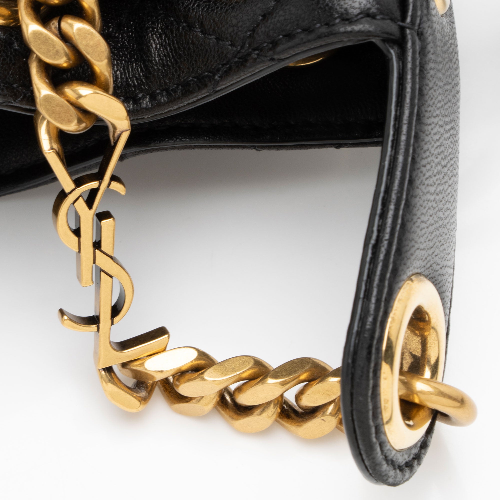 Saint Laurent Quilted Lambskin Cassandre Small Bucket Bag