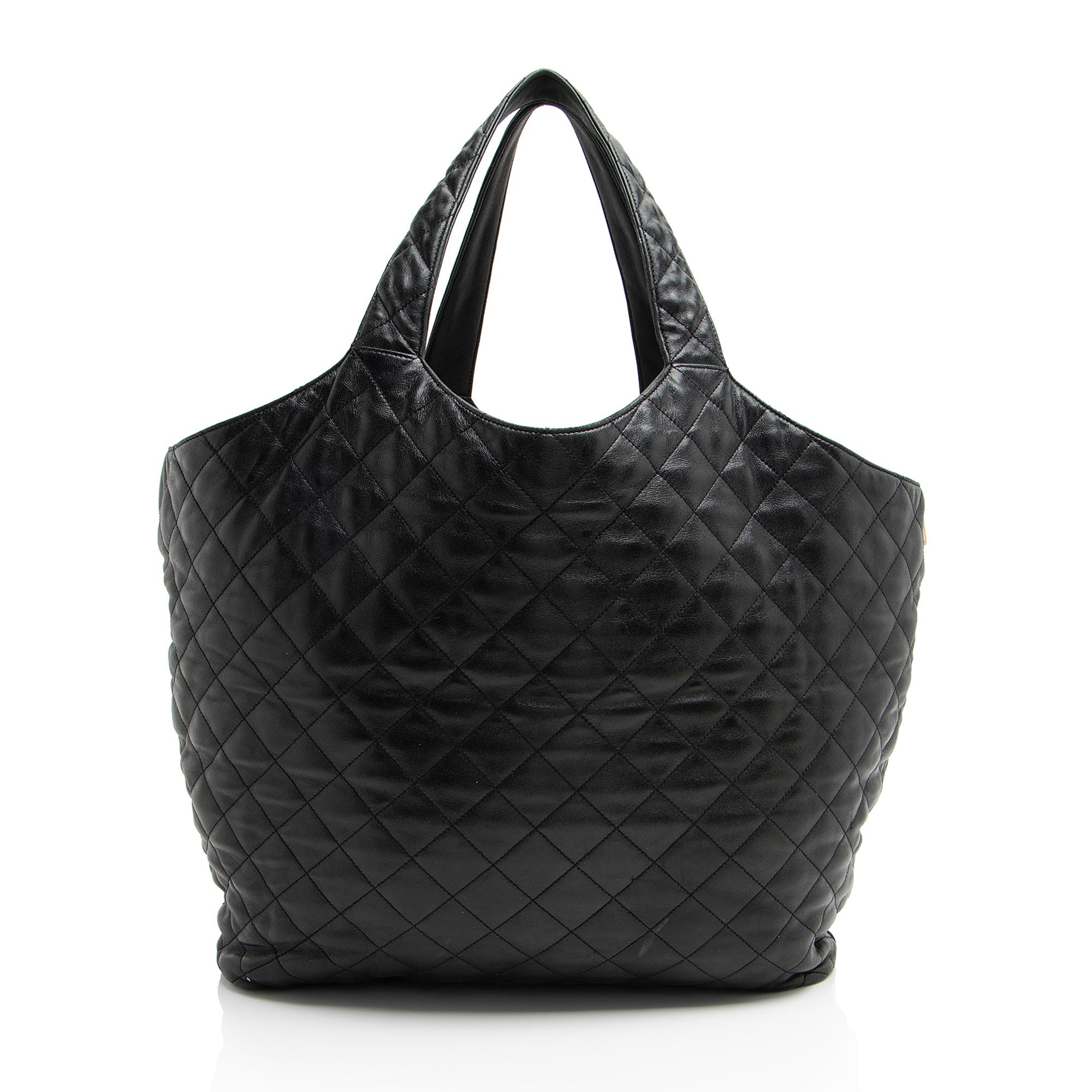 Saint Laurent Quilted Lambskin Monogram Icare Maxi Shopping Tote
