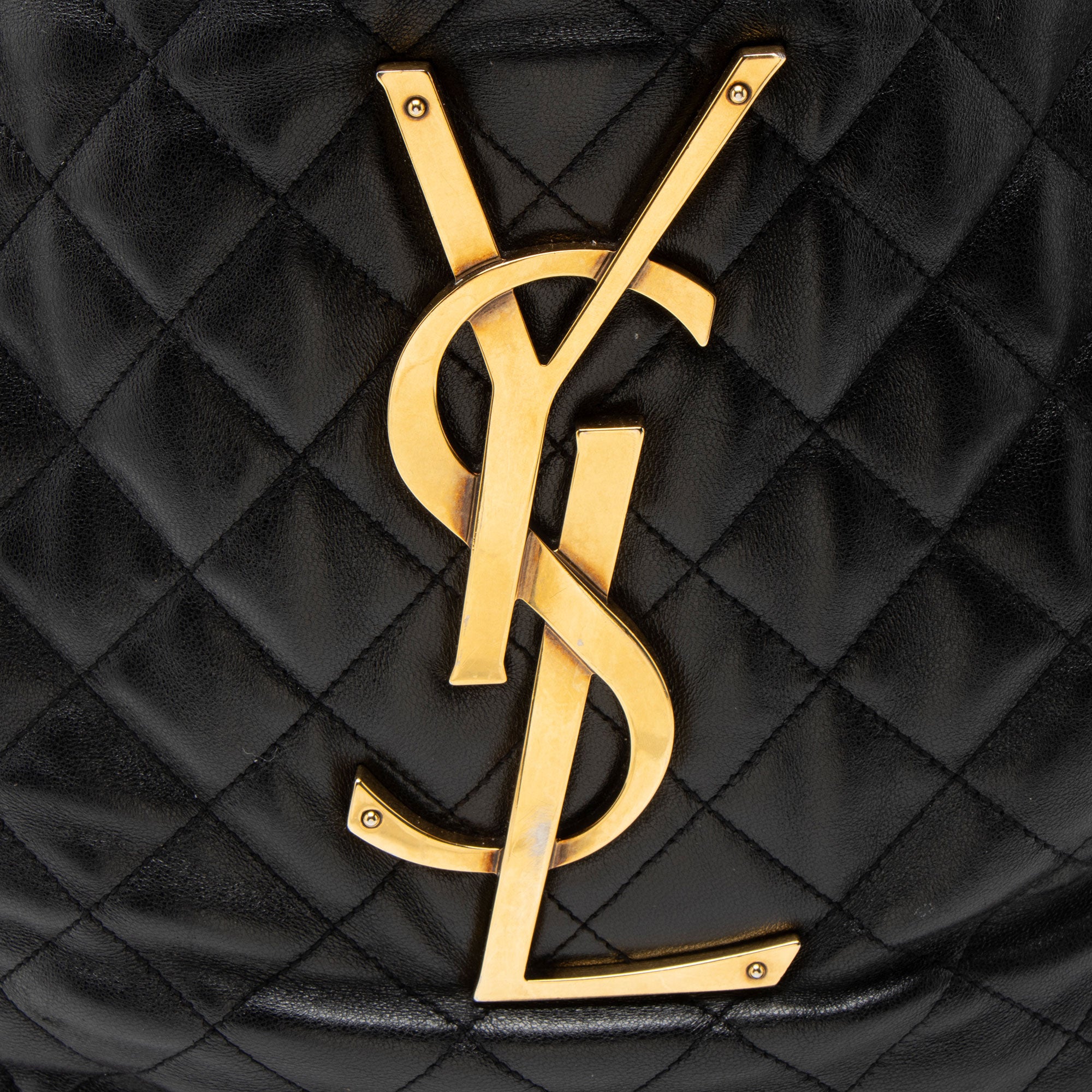 Saint Laurent Quilted Lambskin Monogram Icare Maxi Shopping Tote