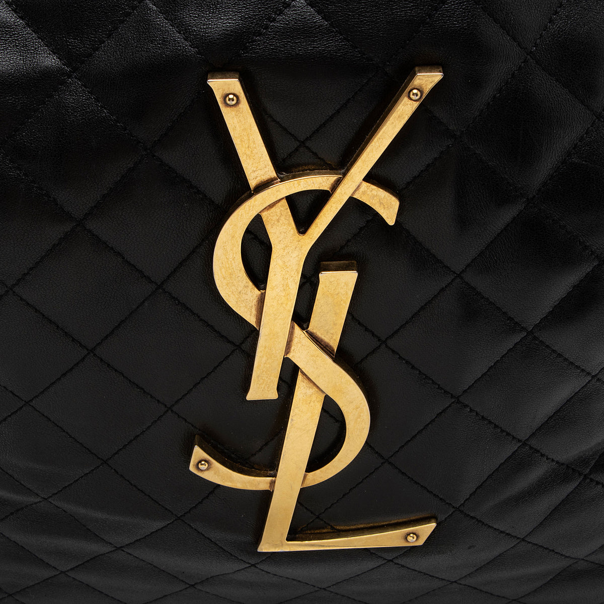 Saint Laurent Quilted Lambskin Monogram Icare Maxi Shopping Tote