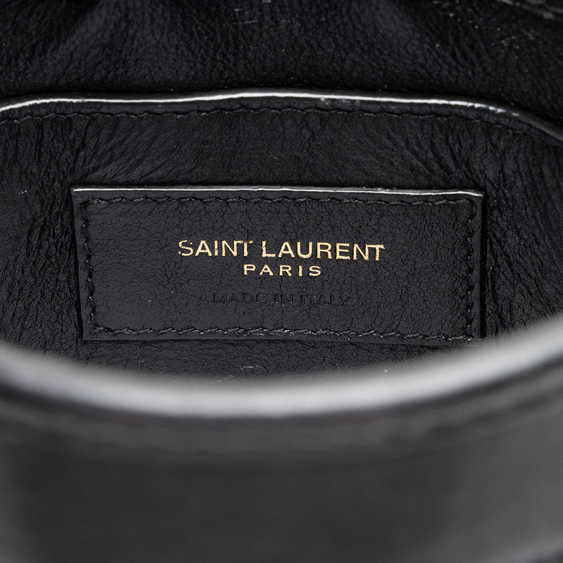 Saint Laurent Quilted Lambskin Monogram Victoire Baby Chain Clutch (SHF-M6OIgU)
