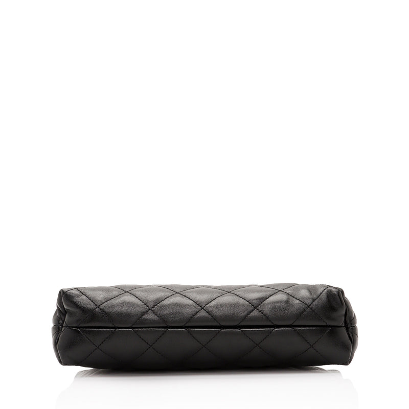 Saint Laurent Quilted Lambskin Pouch (SHF-ixv7Bg)