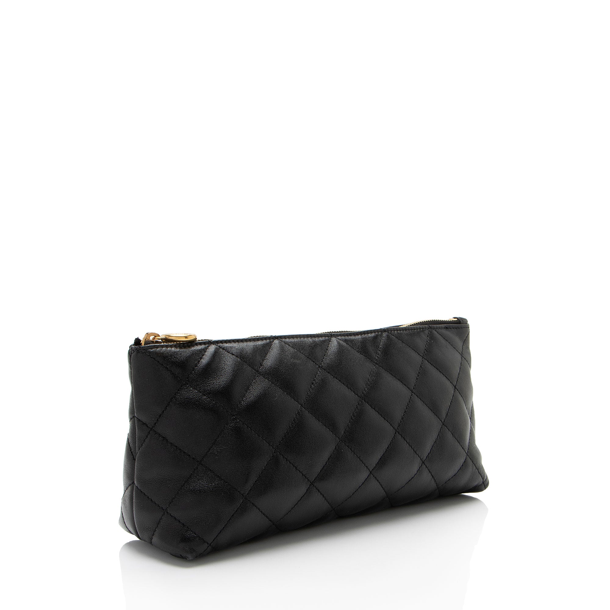 Saint Laurent Quilted Lambskin Pouch (SHF-kFI2cG)