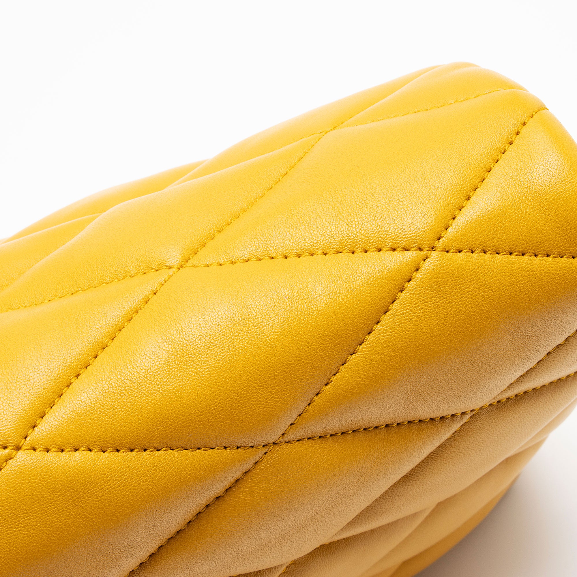 Saint Laurent Quilted Lambskin Puffer Sade Clutch