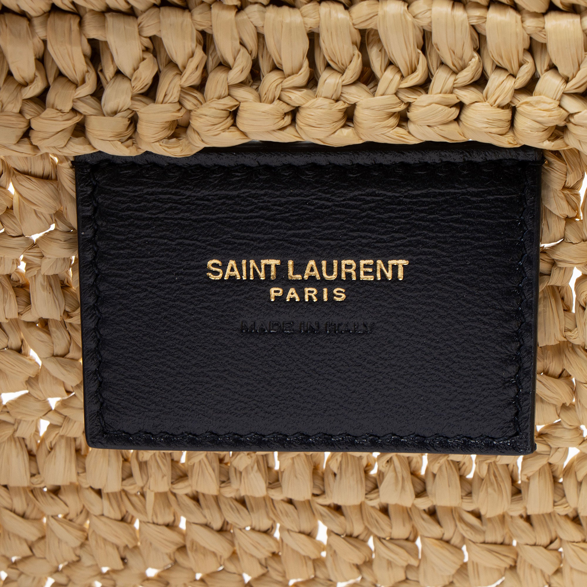Saint Laurent Raffia Crochet Rive Gauche Tote