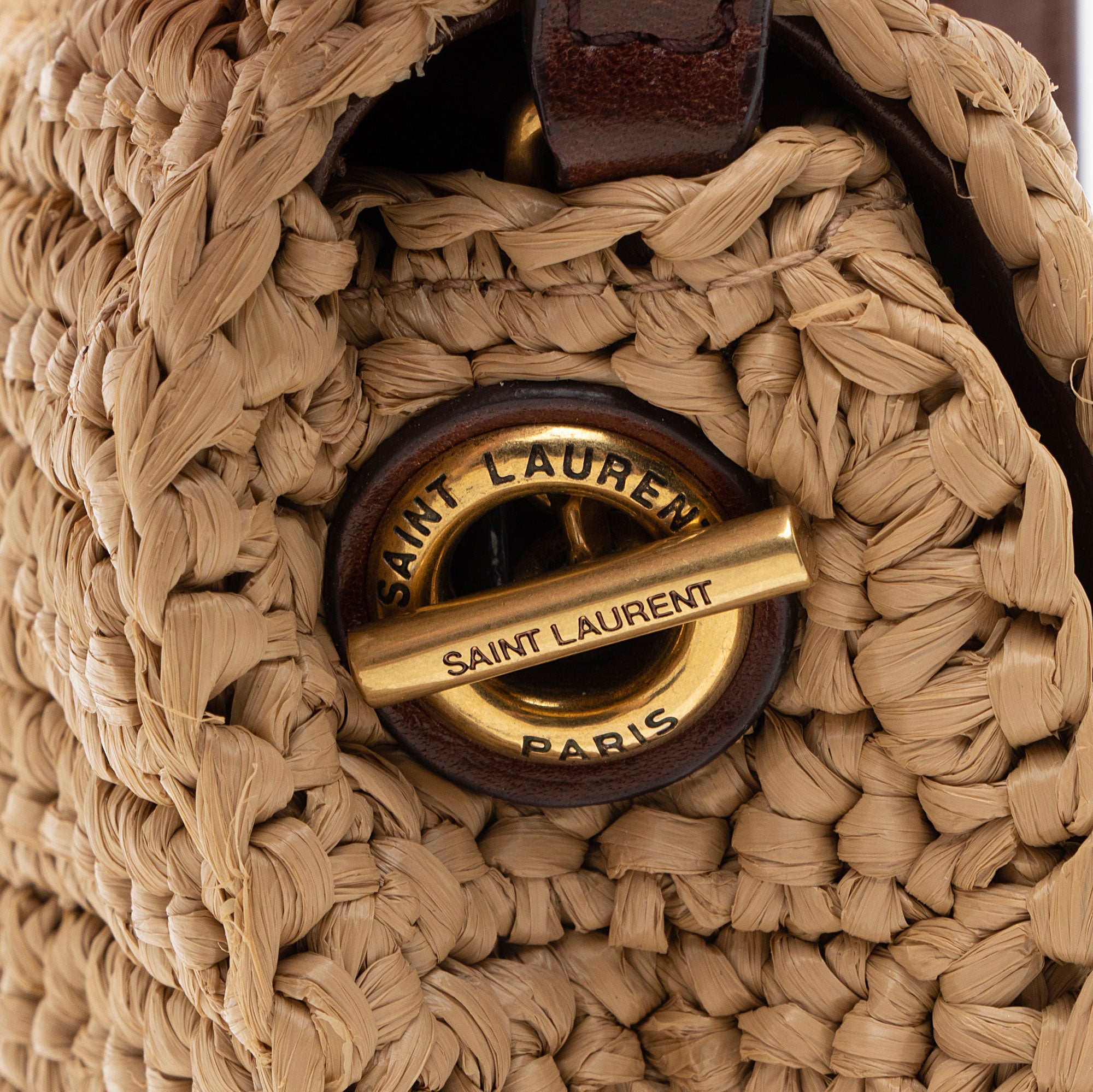 Saint Laurent Raffia Kate 99 Tassel Shoulder Bag