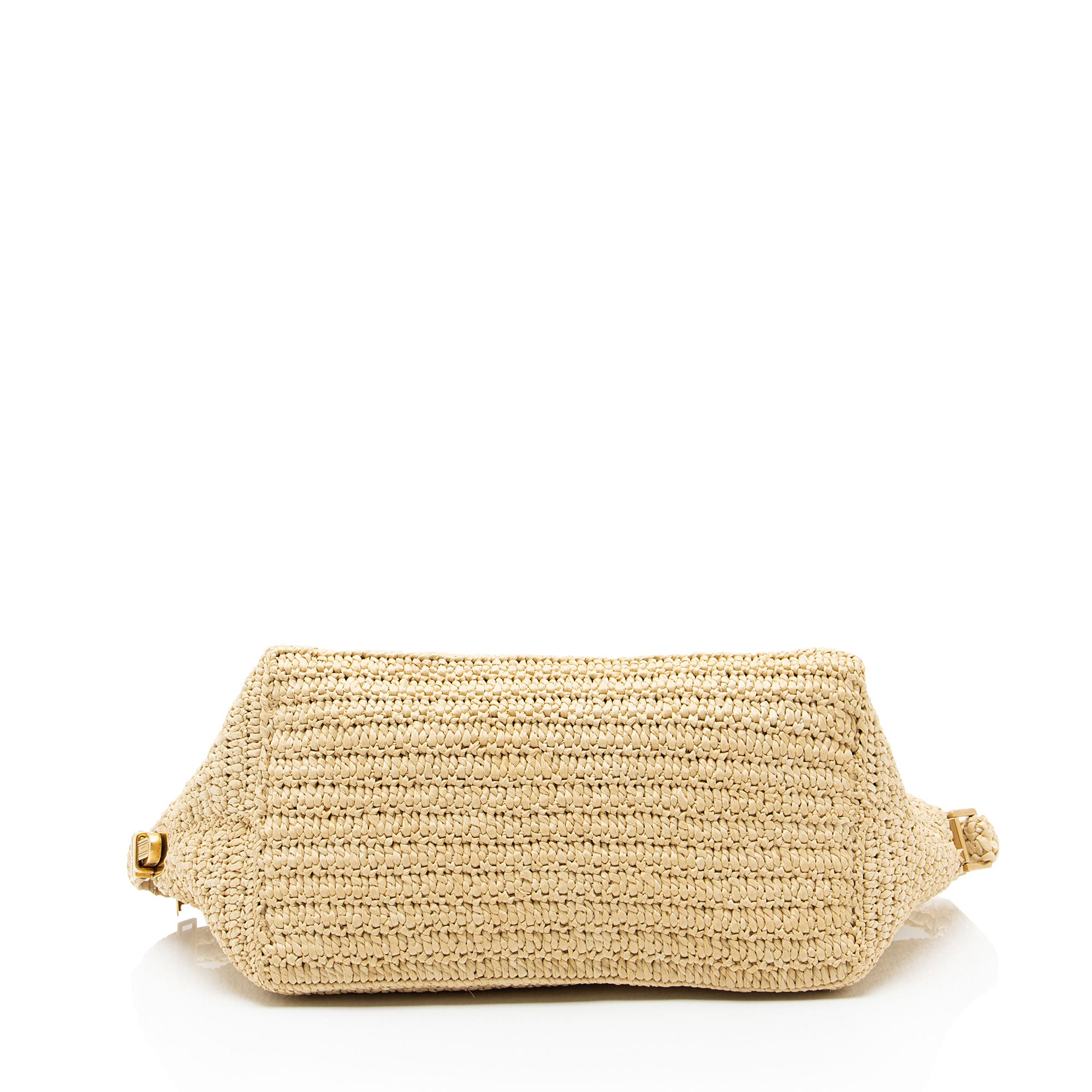 Saint Laurent Raffia Le Tuc Shoulder Bag