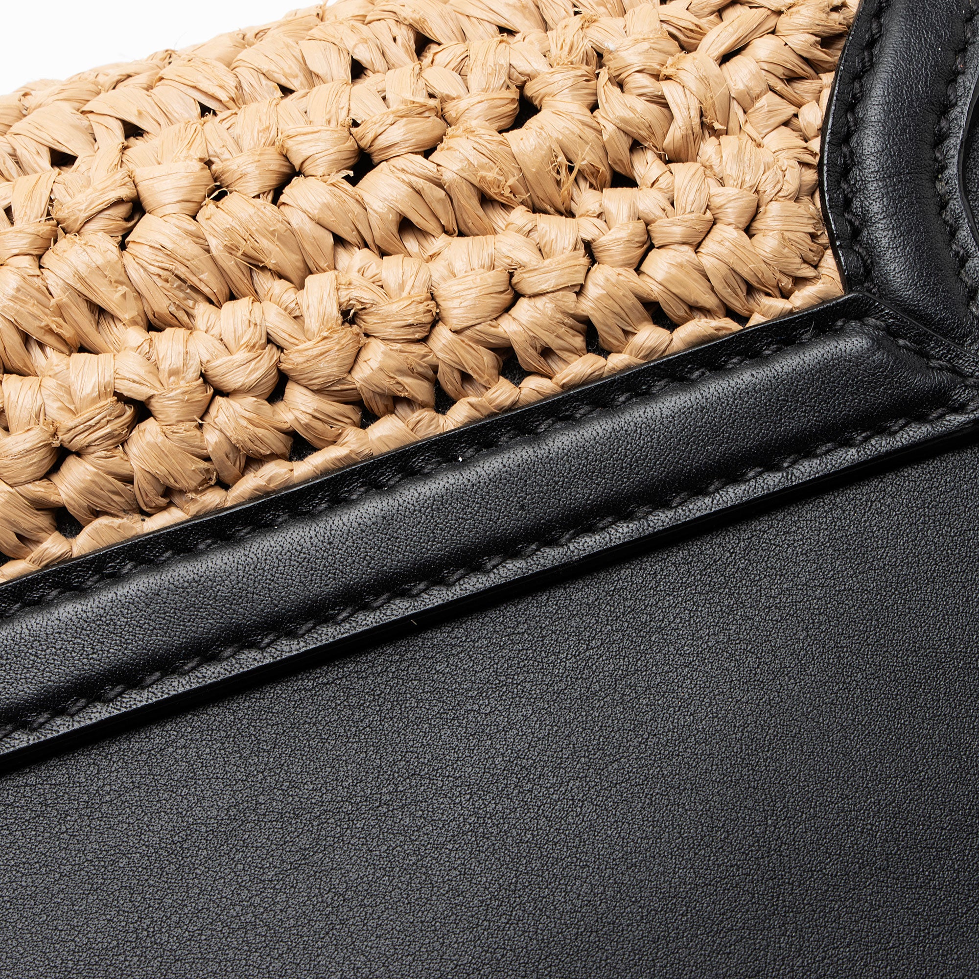 Saint Laurent Raffia Leather Kaia Medium Shoulder Bag