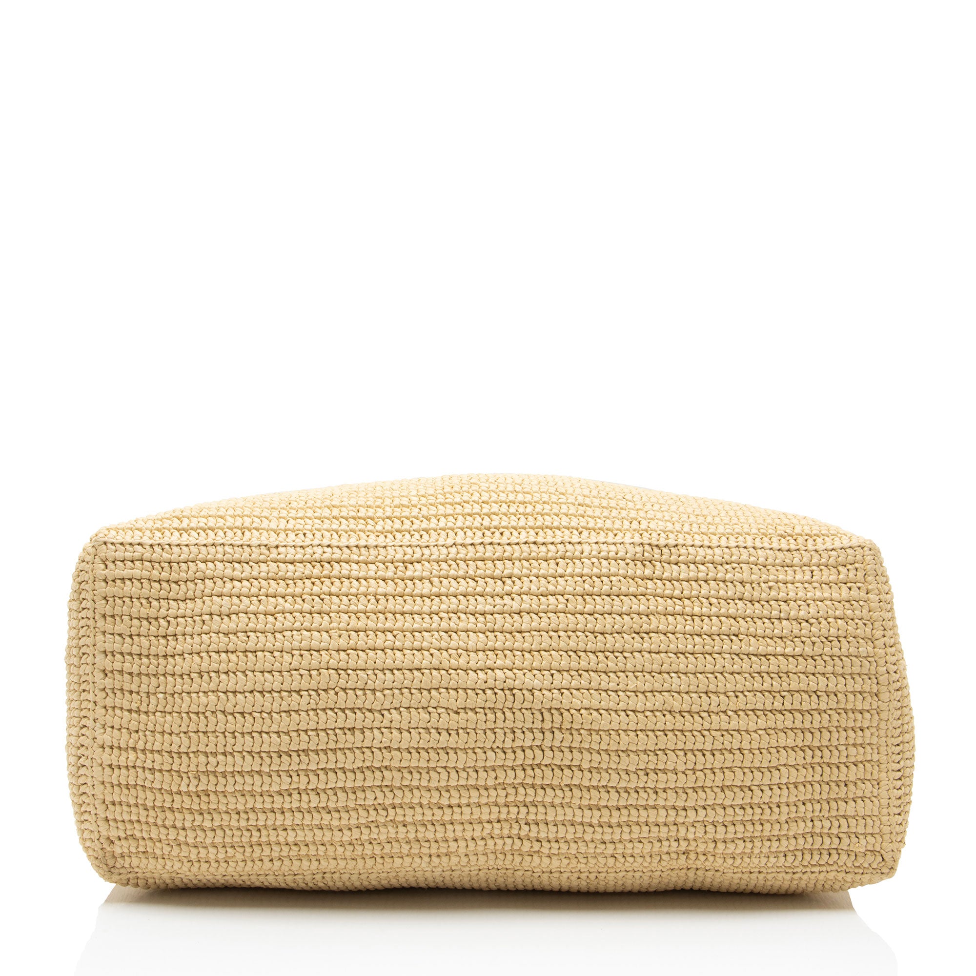 Saint Laurent Raffia Logo Tote
