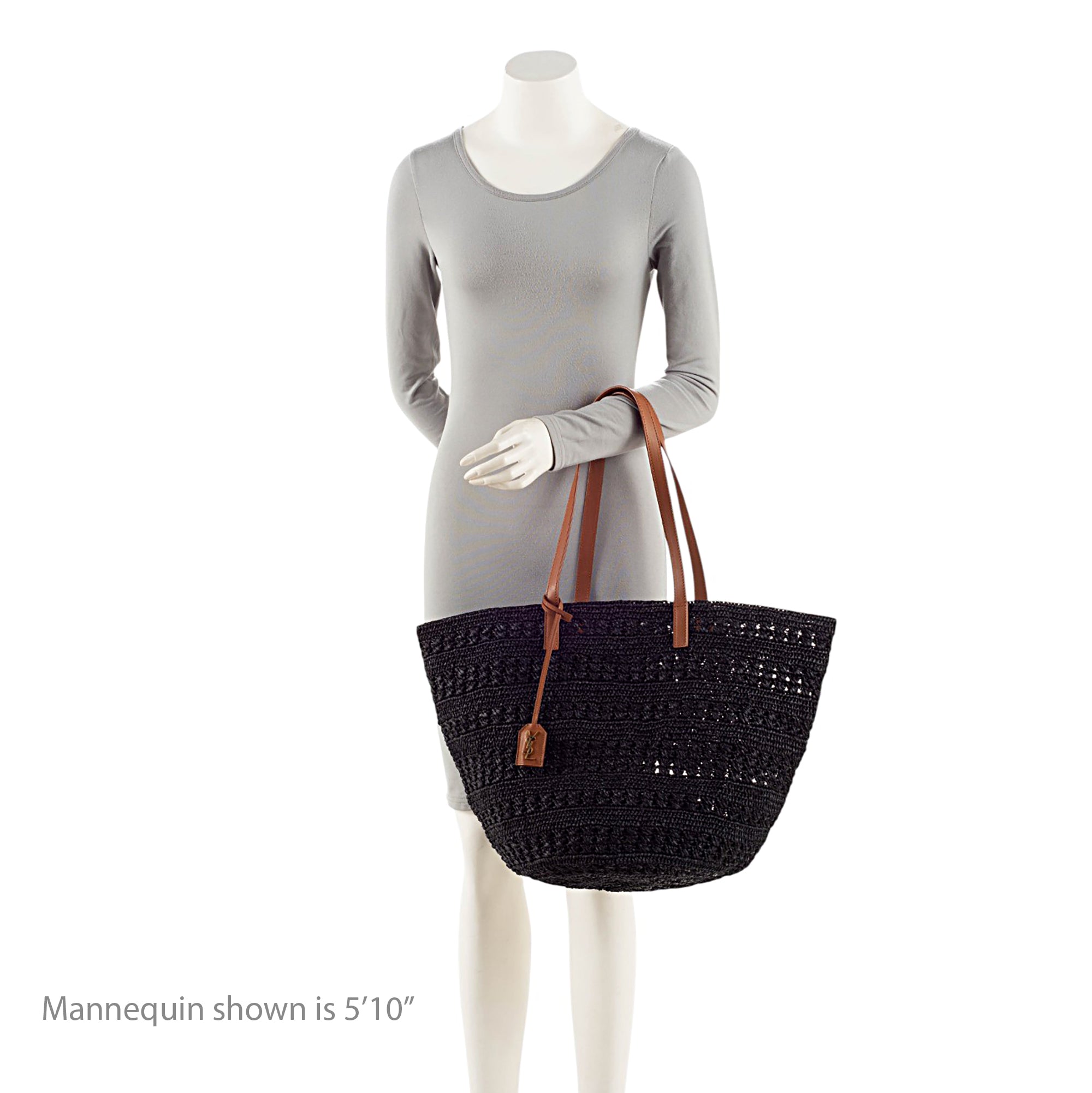 Saint Laurent Raffia Panier Medium Tote
