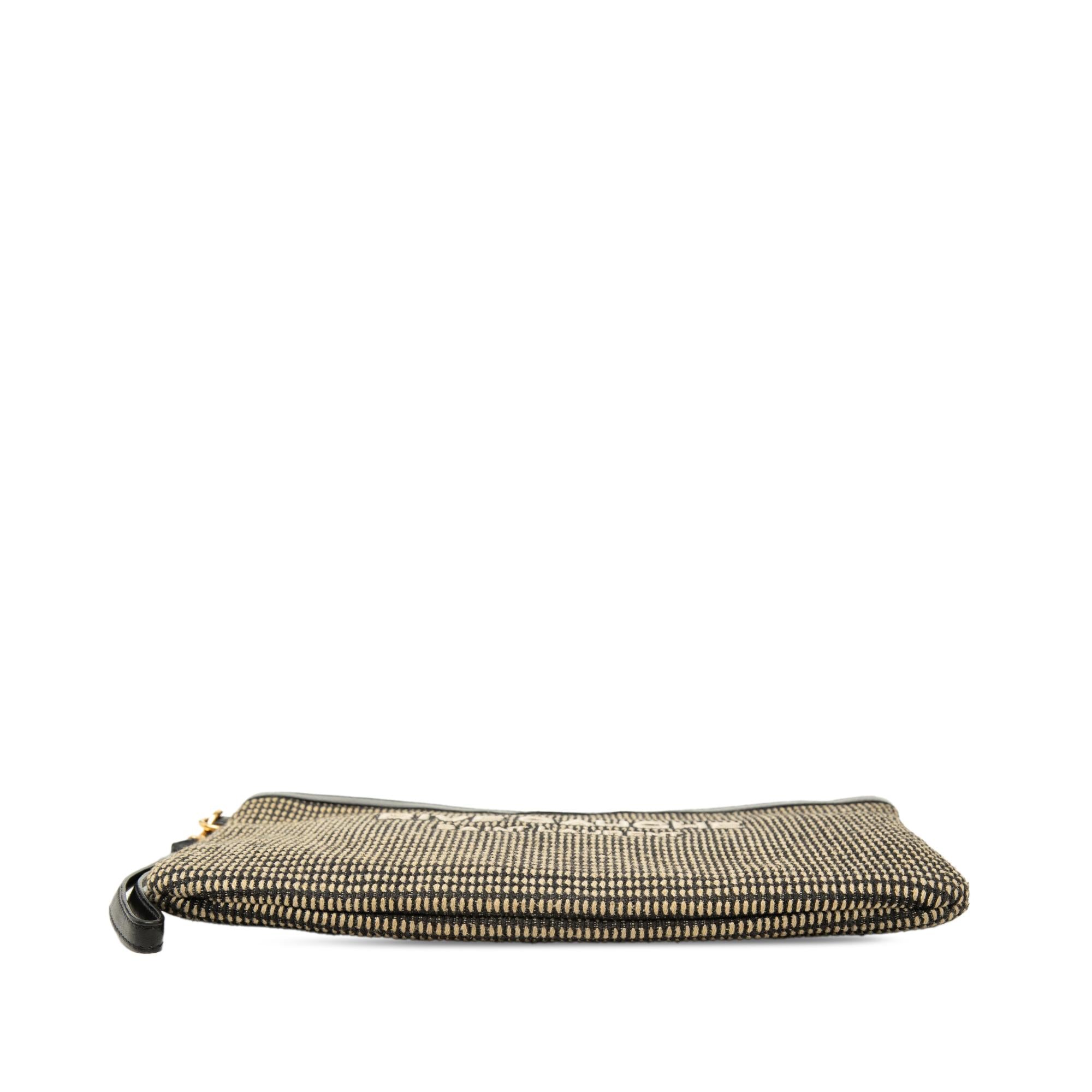 Saint Laurent Raffia Rive Gauche Clutch