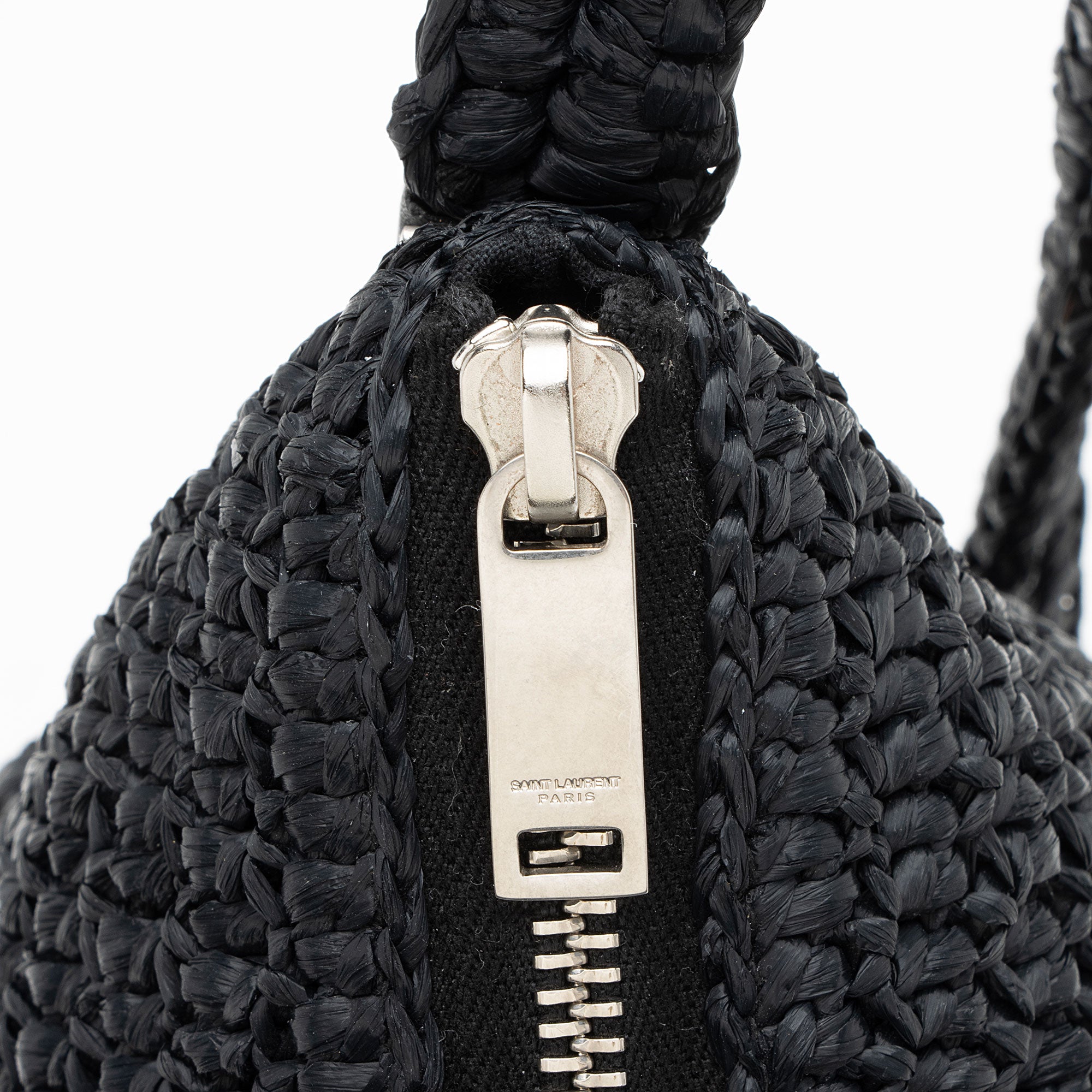 Saint Laurent Raffia Le Tuc Shoulder Bag