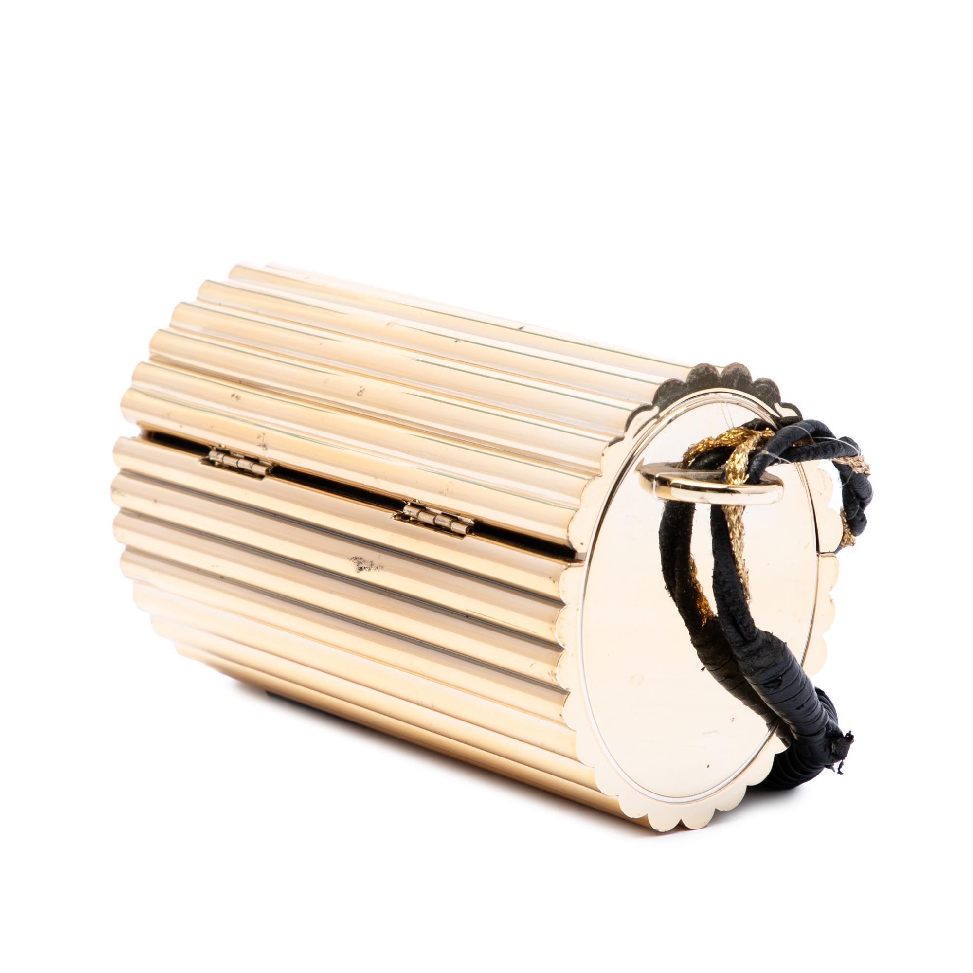 Saint Laurent Ribbed Acrylic and Lambskin Fringe Monogram Opium Box Bag