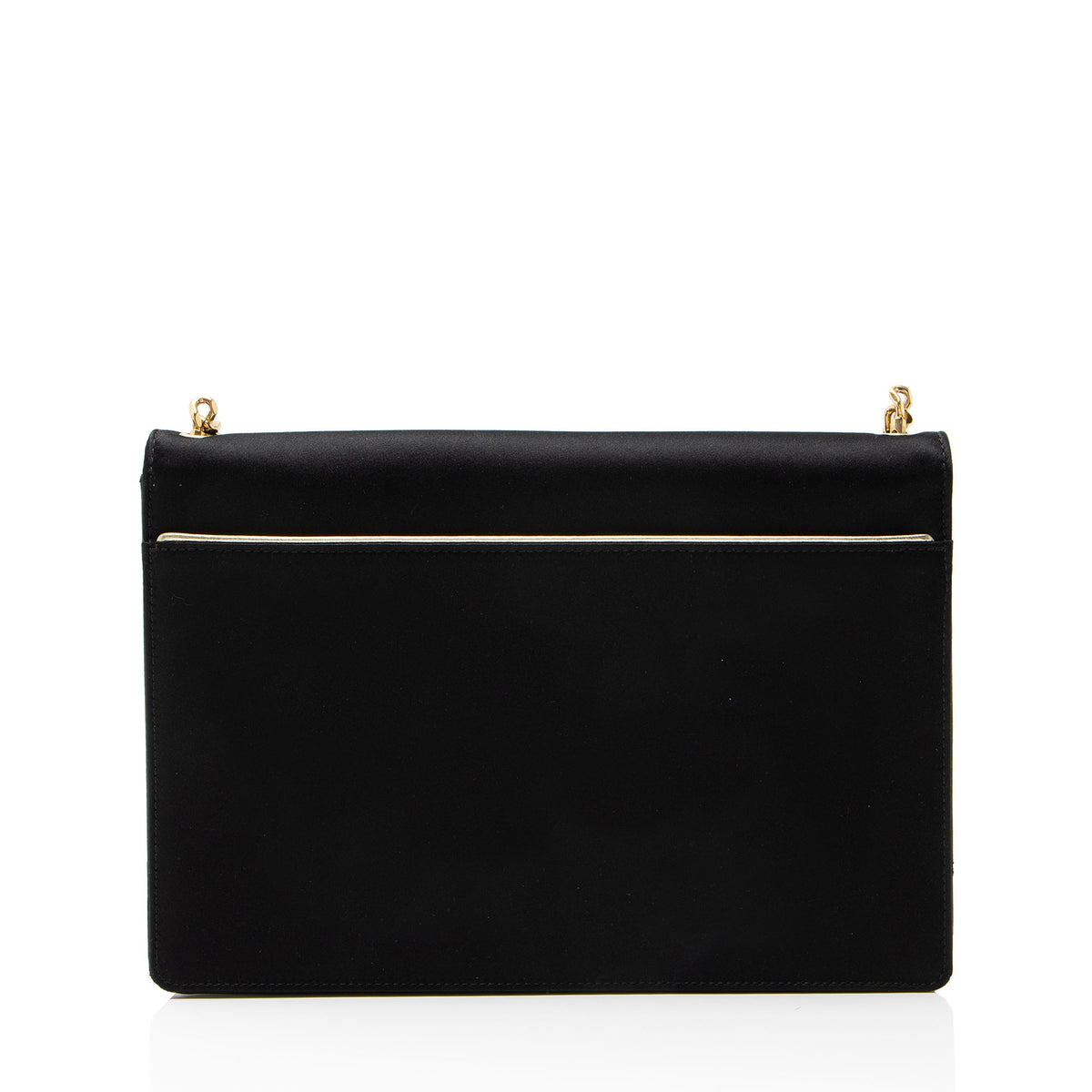 Saint Laurent Satin Monogram Gaby Chain Envelope Bag