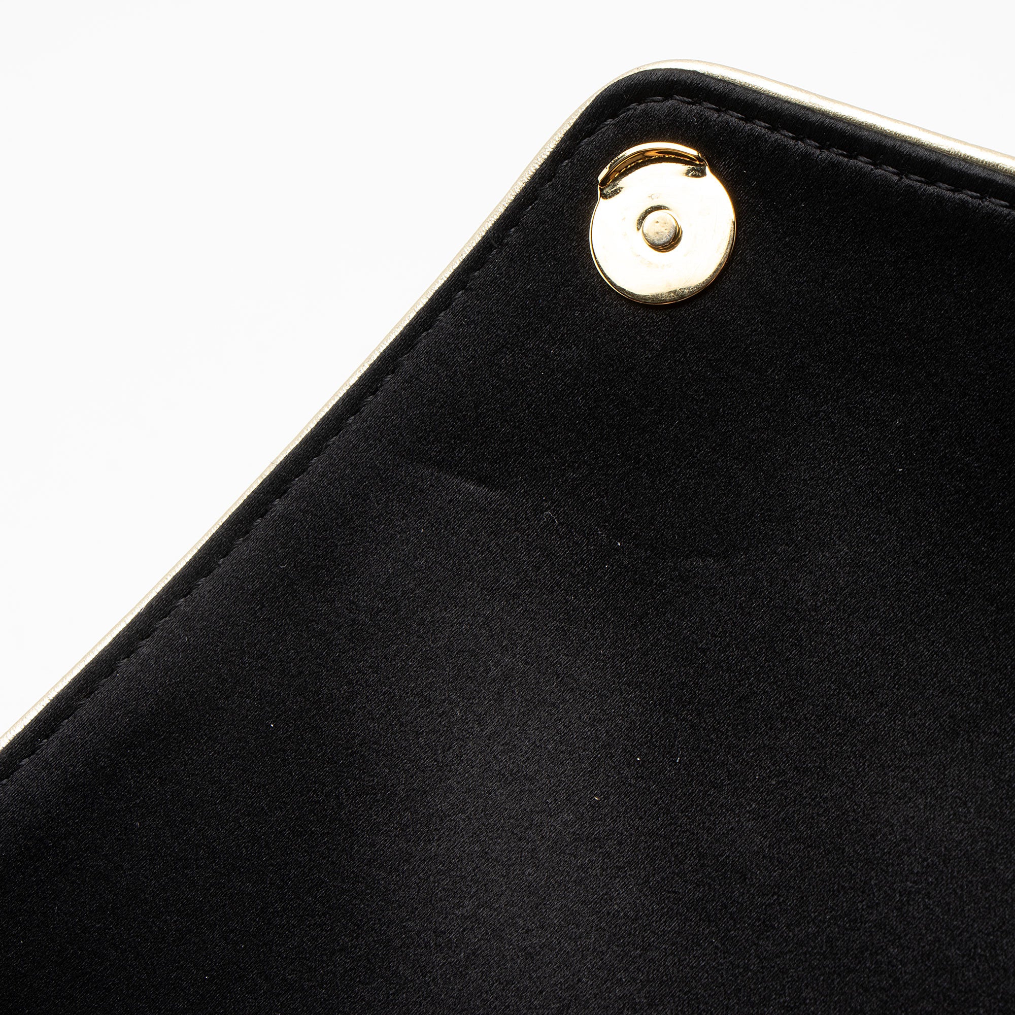 Saint Laurent Satin Monogram Gaby Chain Envelope Bag