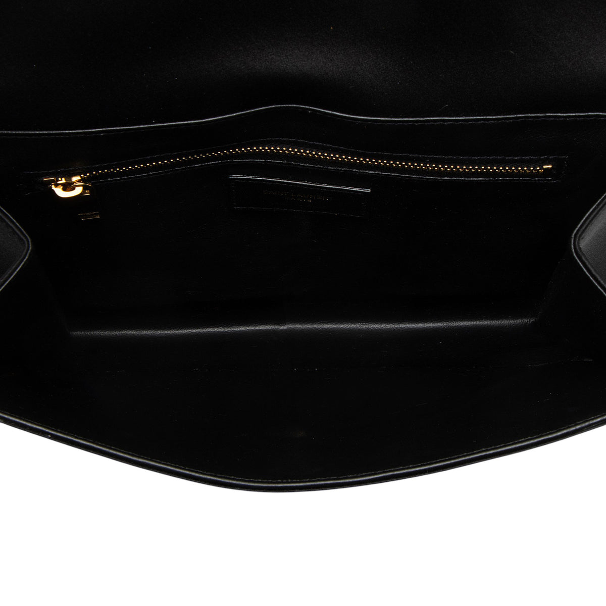 Saint Laurent Satin Monogram Gaby Chain Envelope Bag