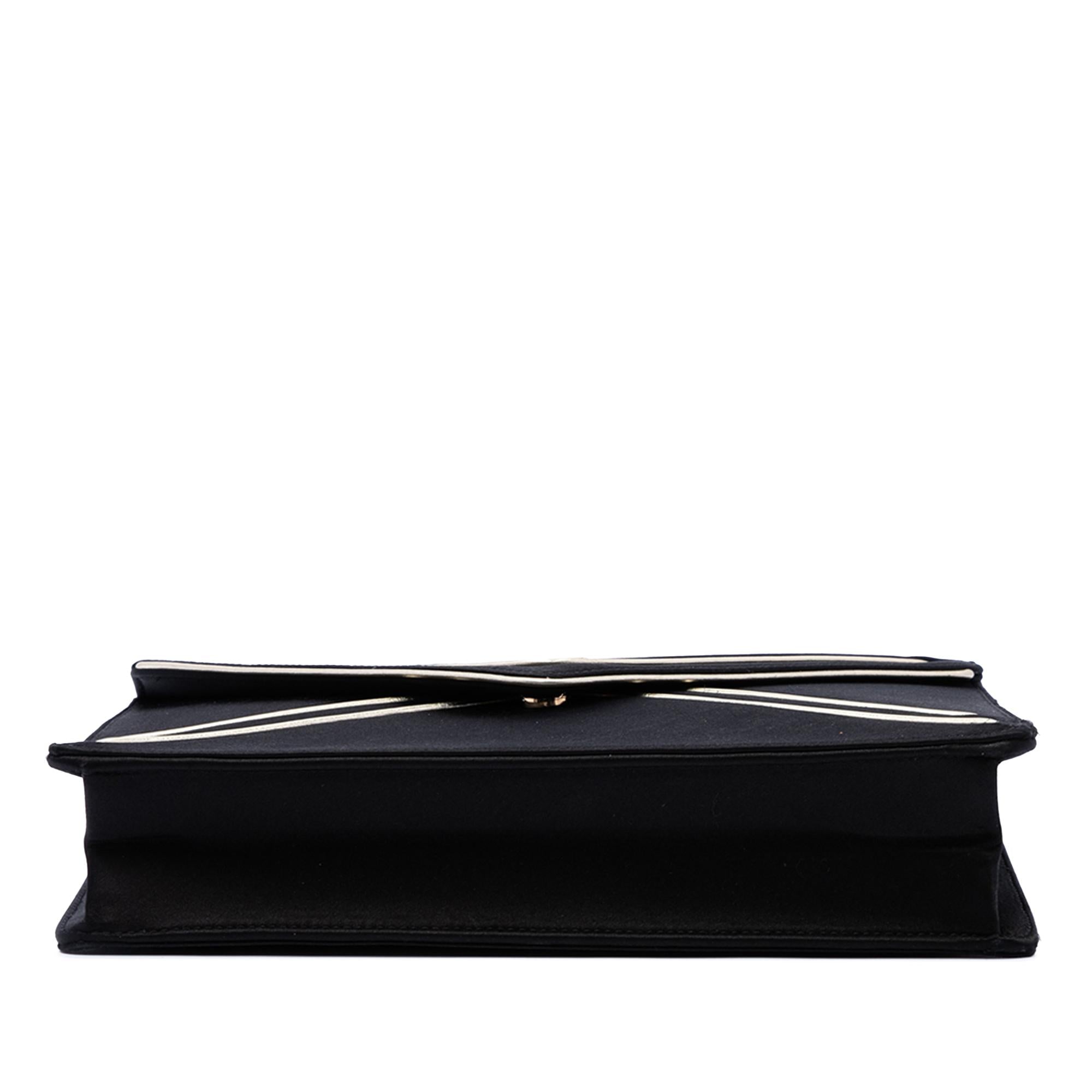 Saint Laurent Satin Monogram Gaby Shoulder Bag